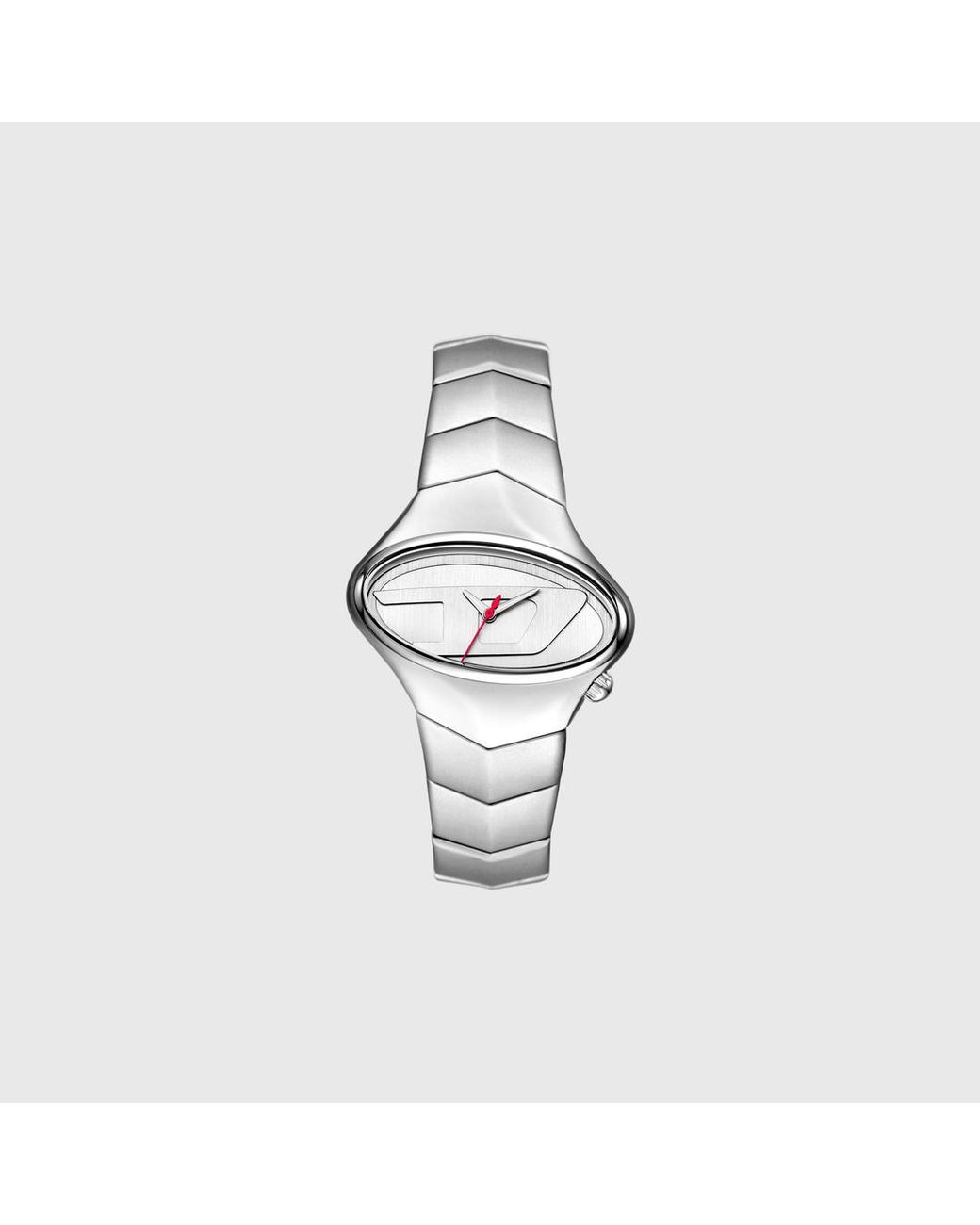 DIESEL White D-Rush Stainless Steel Watch for men