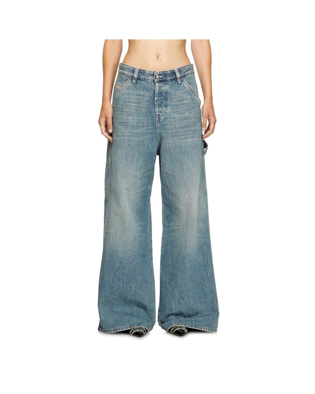 DIESEL Blue Relaxed Jeans Low Waist 1996 D-Sire, Light, Button Fly