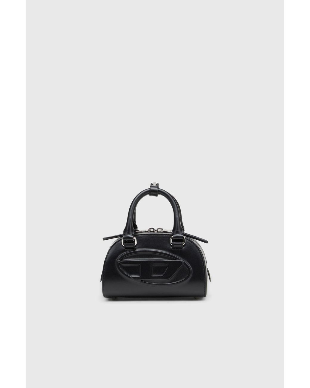DIESEL Black 1Dr Dome-Leather Small Bowling Bag