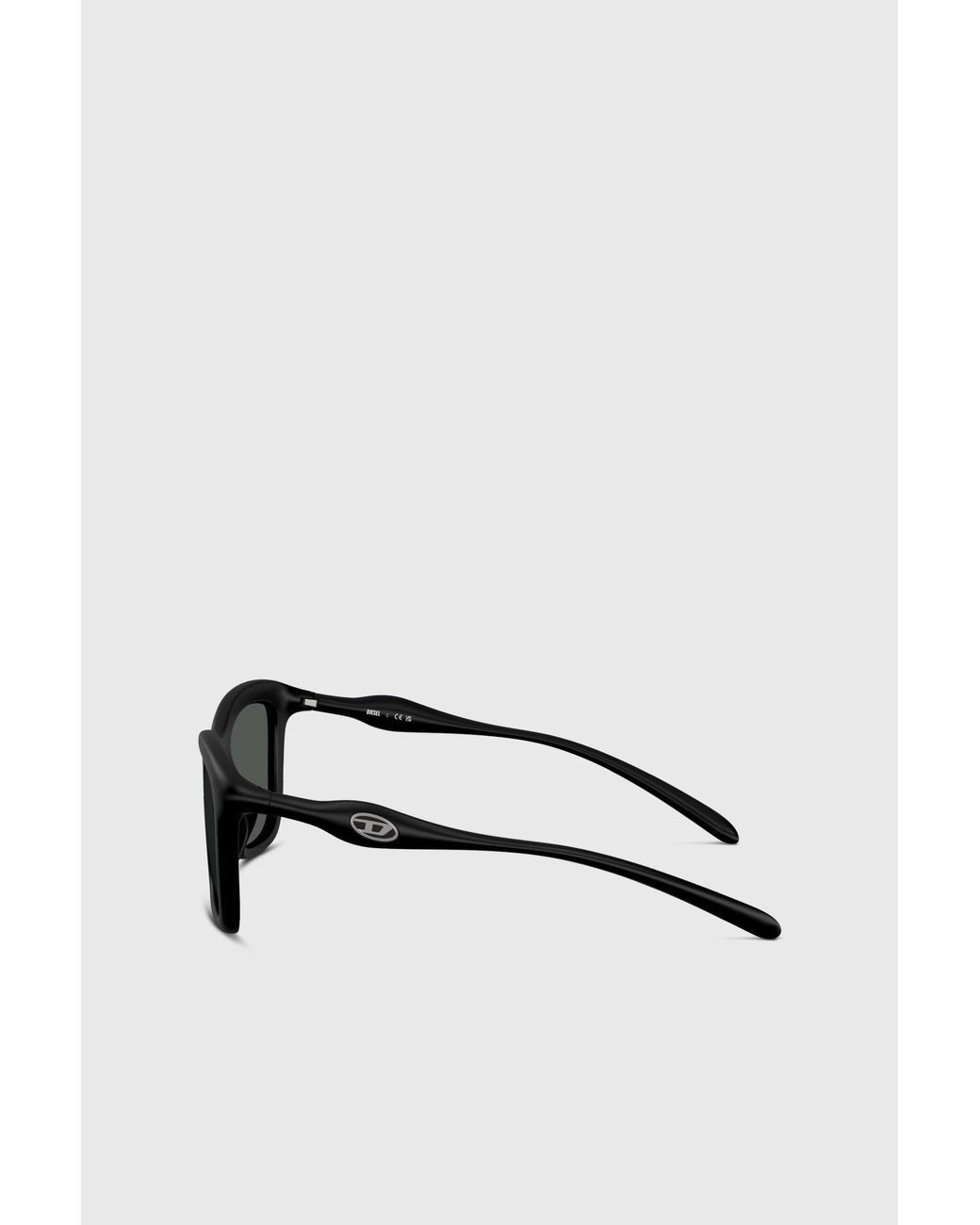 DIESEL Black Eckige Sonnenbrille