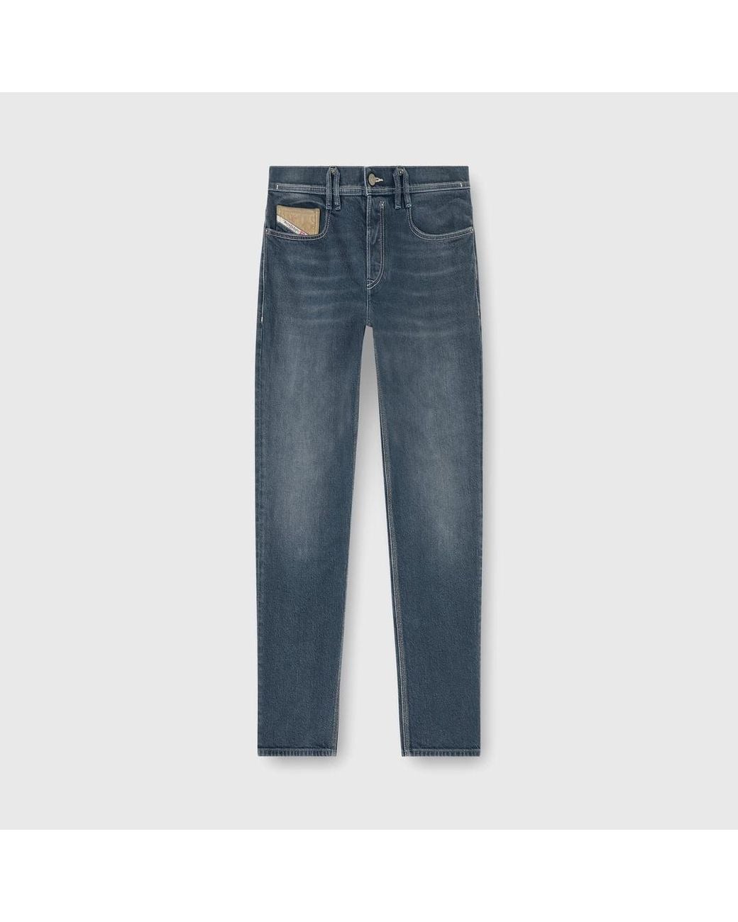 DIESEL Regular Jeans Regular Waist 2023 D-Finitive, Mittelblau, Knopfverschluss in Blue für Herren
