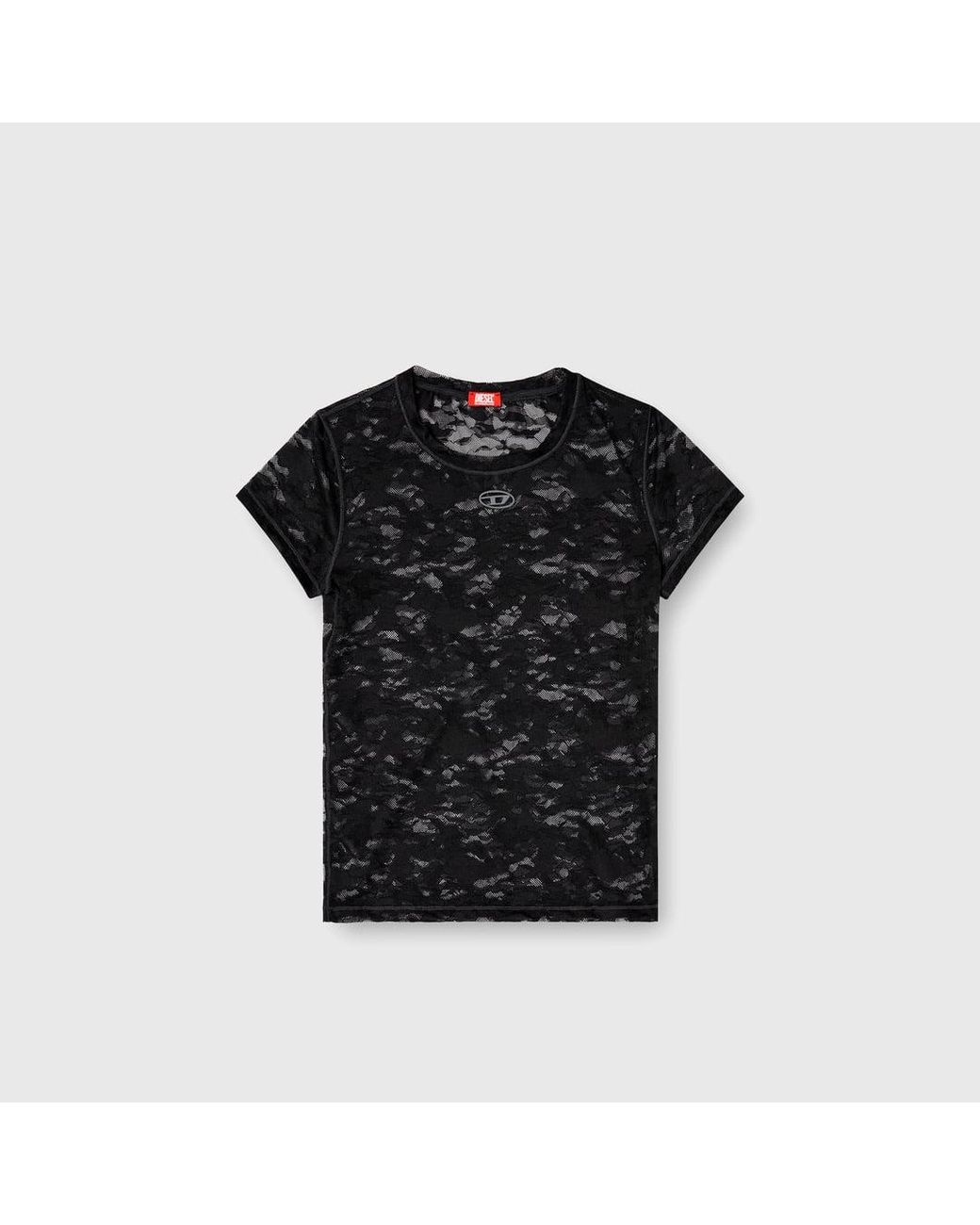 DIESEL Black Camo Lace T-Shirt