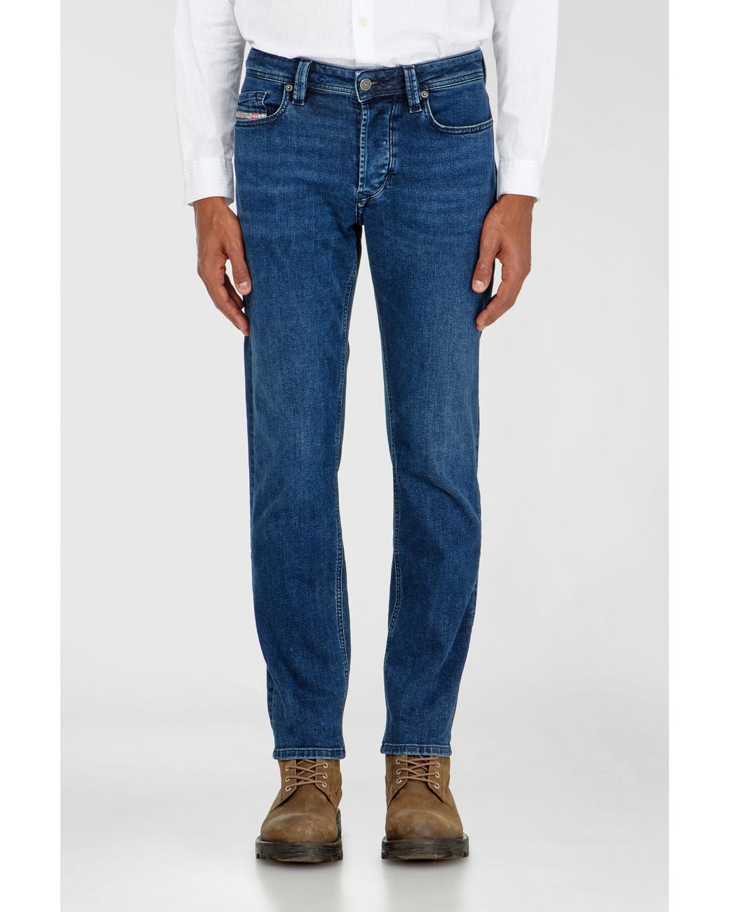 DIESEL Blue Regular Jeans Low Waist 1986 Larkee-Beex, Dark, Button Fly for men