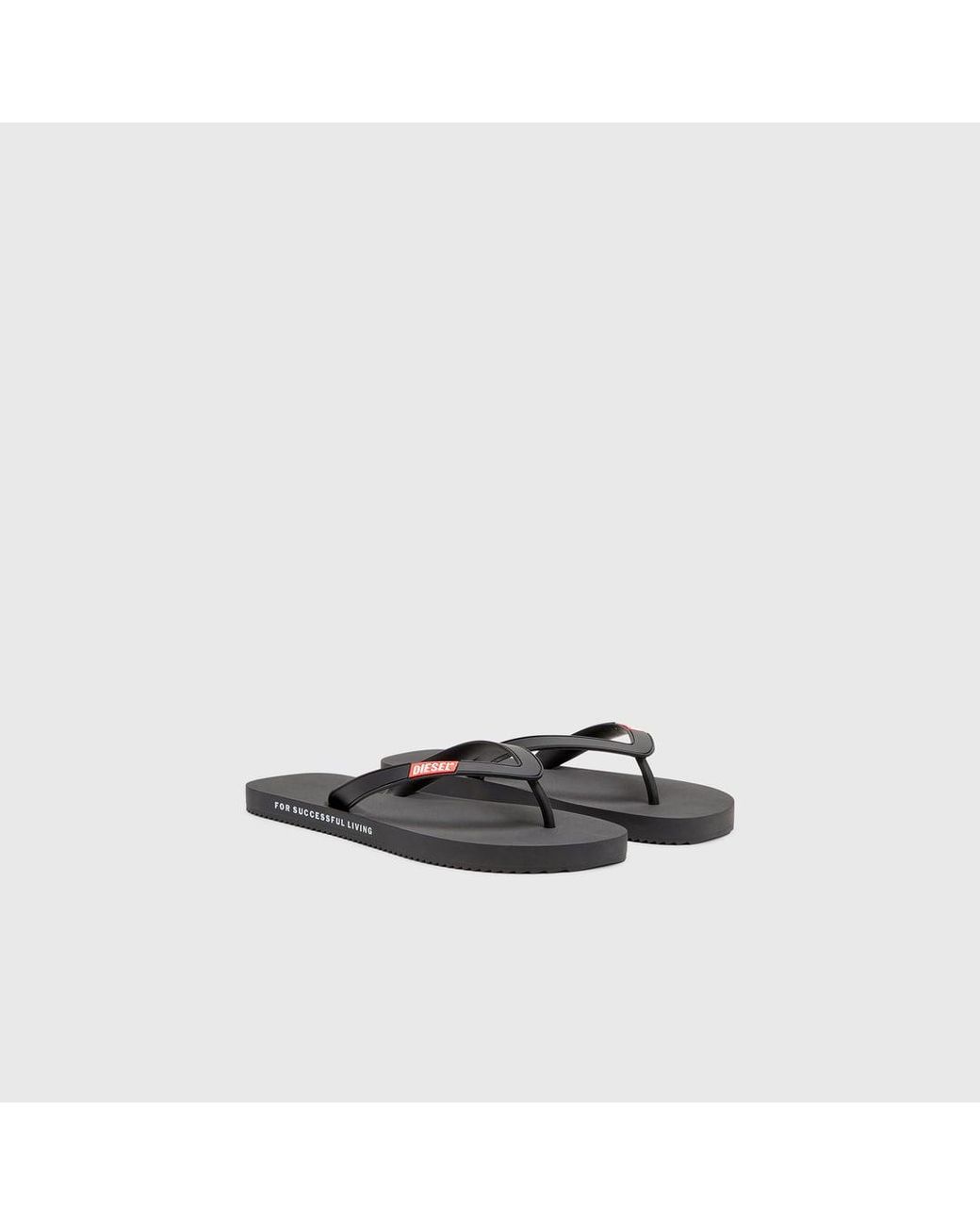 DIESEL White Sa-Rio-Rubber Flip-Flops for men