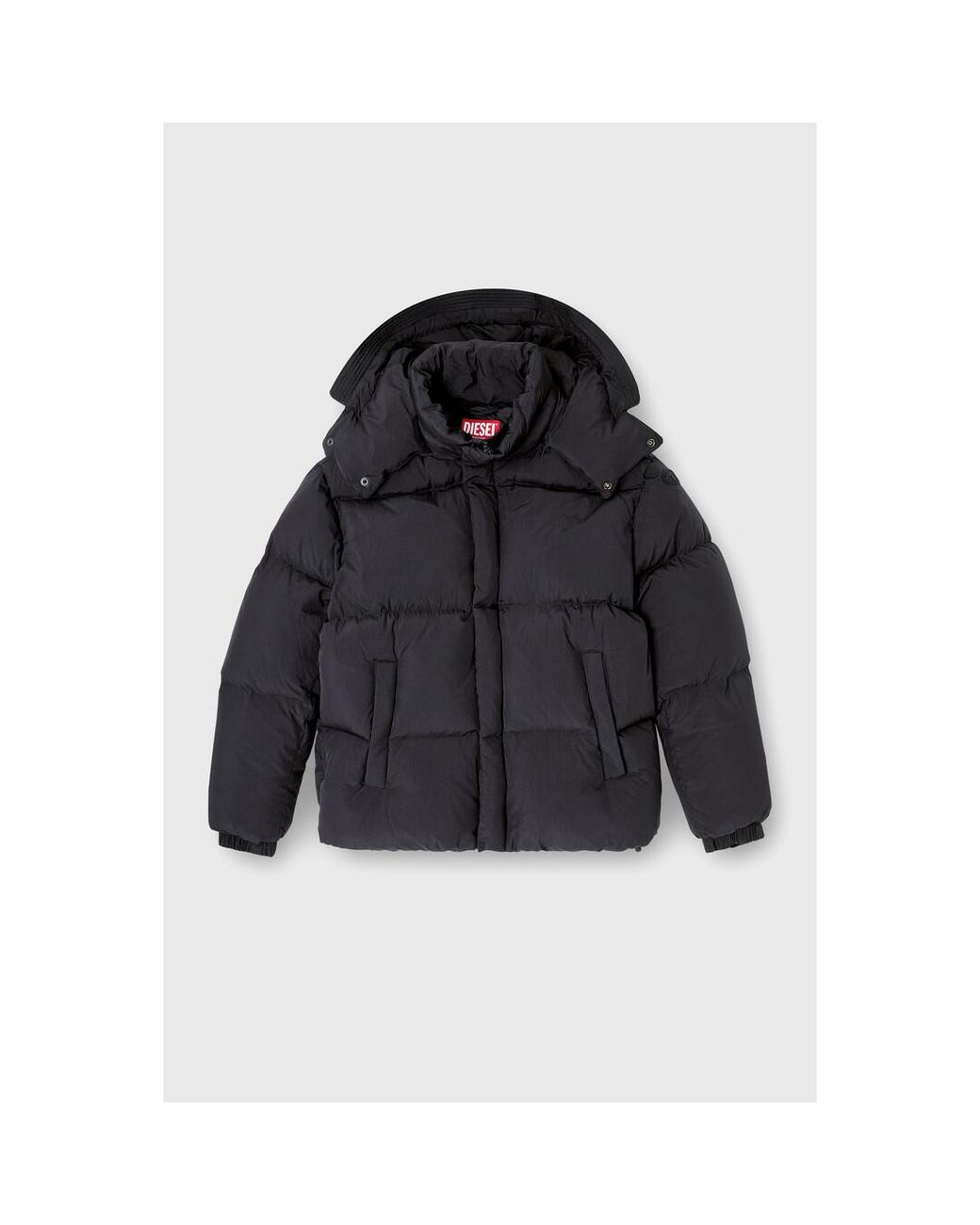 DIESEL Blue Quilted Down Jacket for men