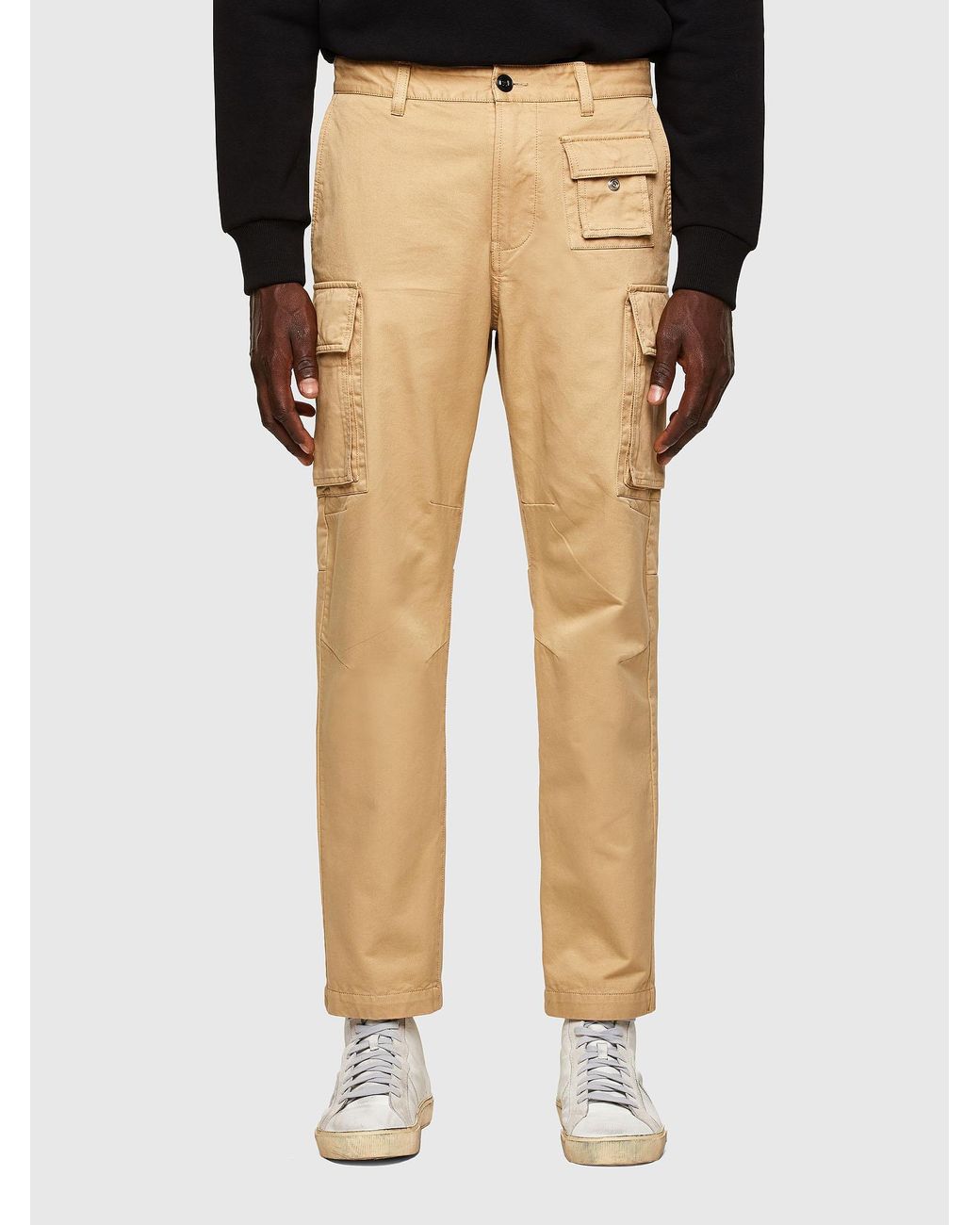 DIESEL P-cor Cargo Pants In Cotton Twill in Brown for Men - Lyst