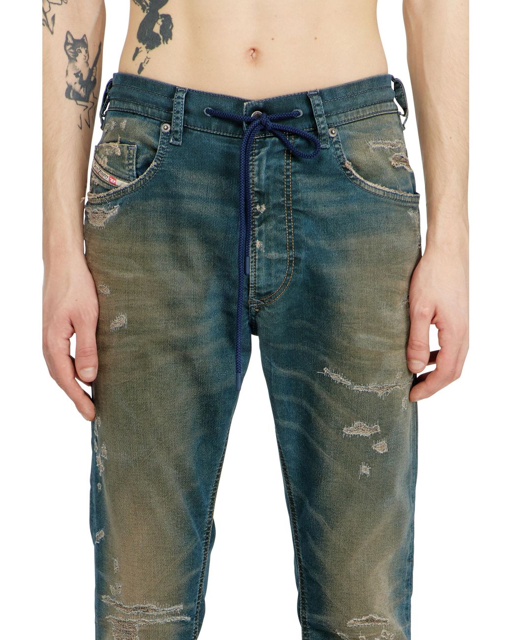 メンズ DIESEL デニムパンツ ジョグジーンズ Blue