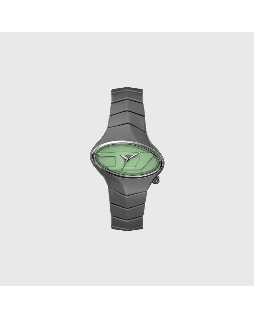 DIESEL Green D-Rush Gunmetal Stainless Steel Watch for men