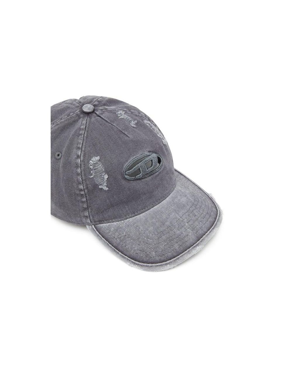 DIESEL Gray Baseball Cap for men