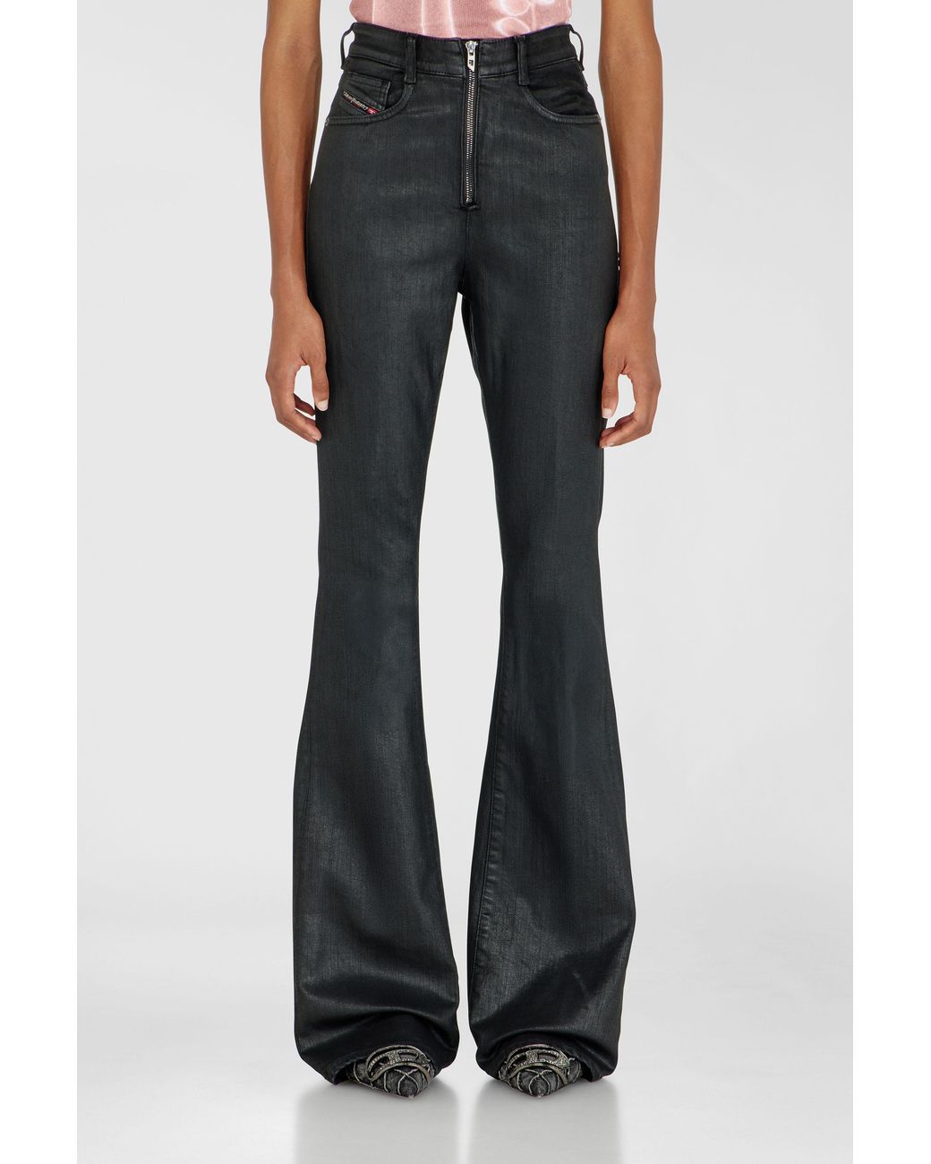 DIESEL Blue Bootcut Jeans High Waist 1973 D-Partt, /Dark, Zip Fly