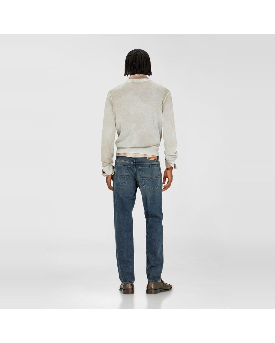 DIESEL Regular Jeans Regular Waist 2023 D-Finitive, Mittelblau, Knopfverschluss in Blue für Herren