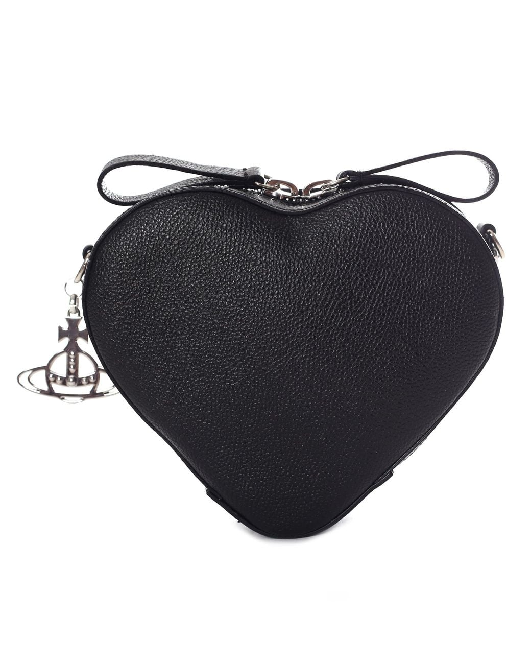 Vivienne Westwood Leather Johanna Heart Crossbody Bag in Black Lyst UK