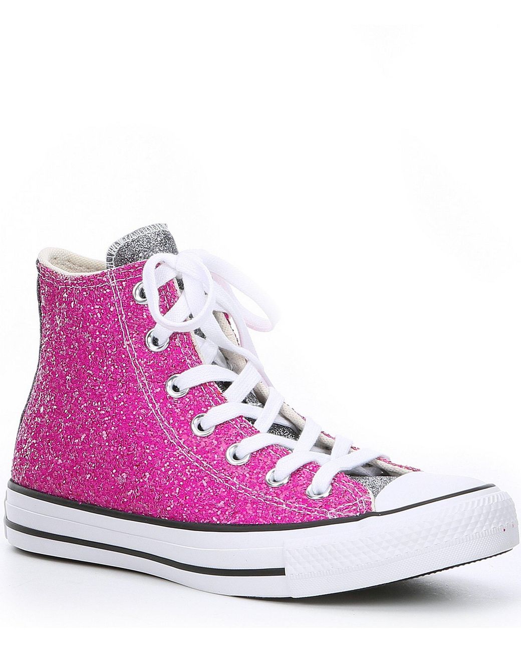 pink glitter converse high tops