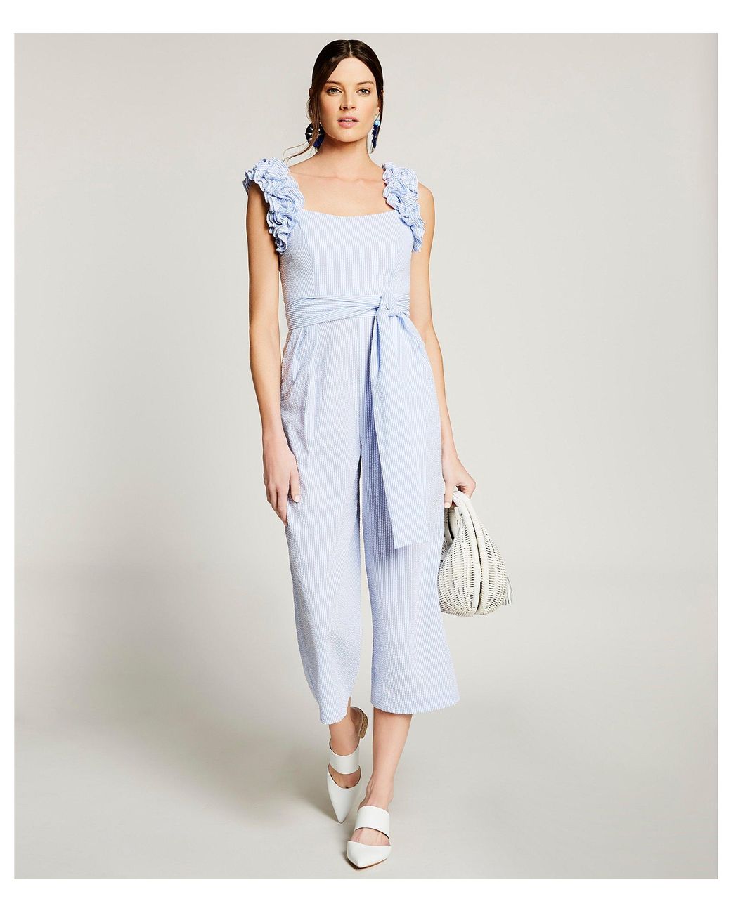eliza j cascading tie jumpsuit