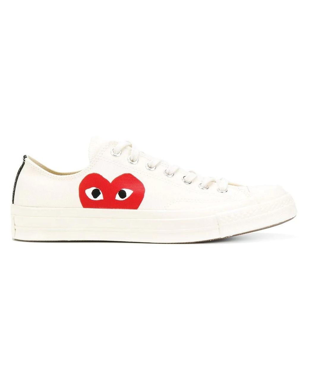 cdg play converse low white