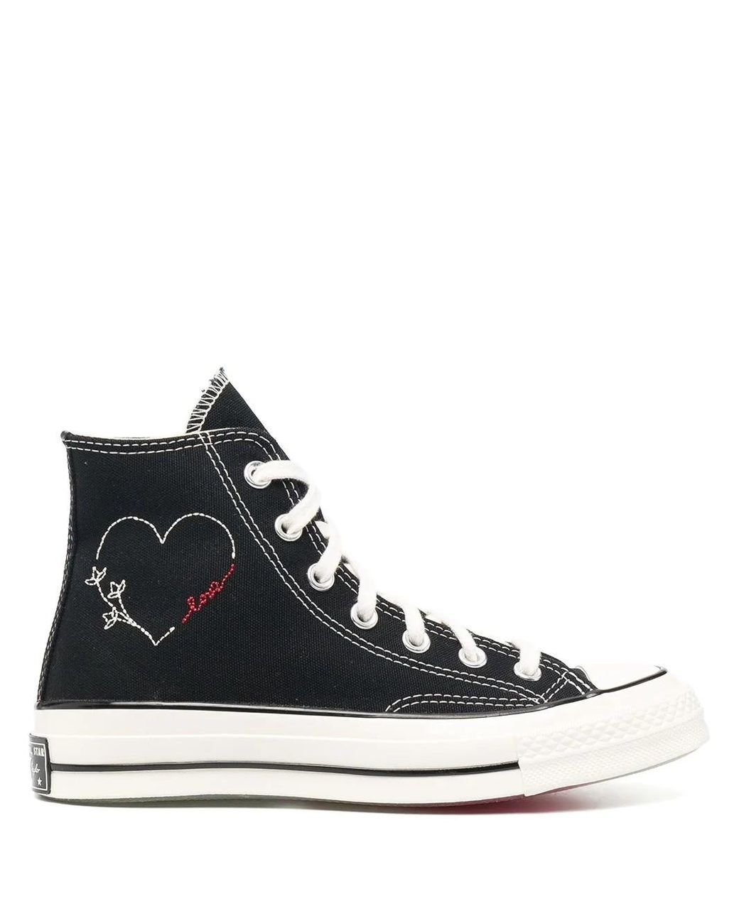 Converse Heart Embroidery Classic Chuck Sneakers in Black Lyst