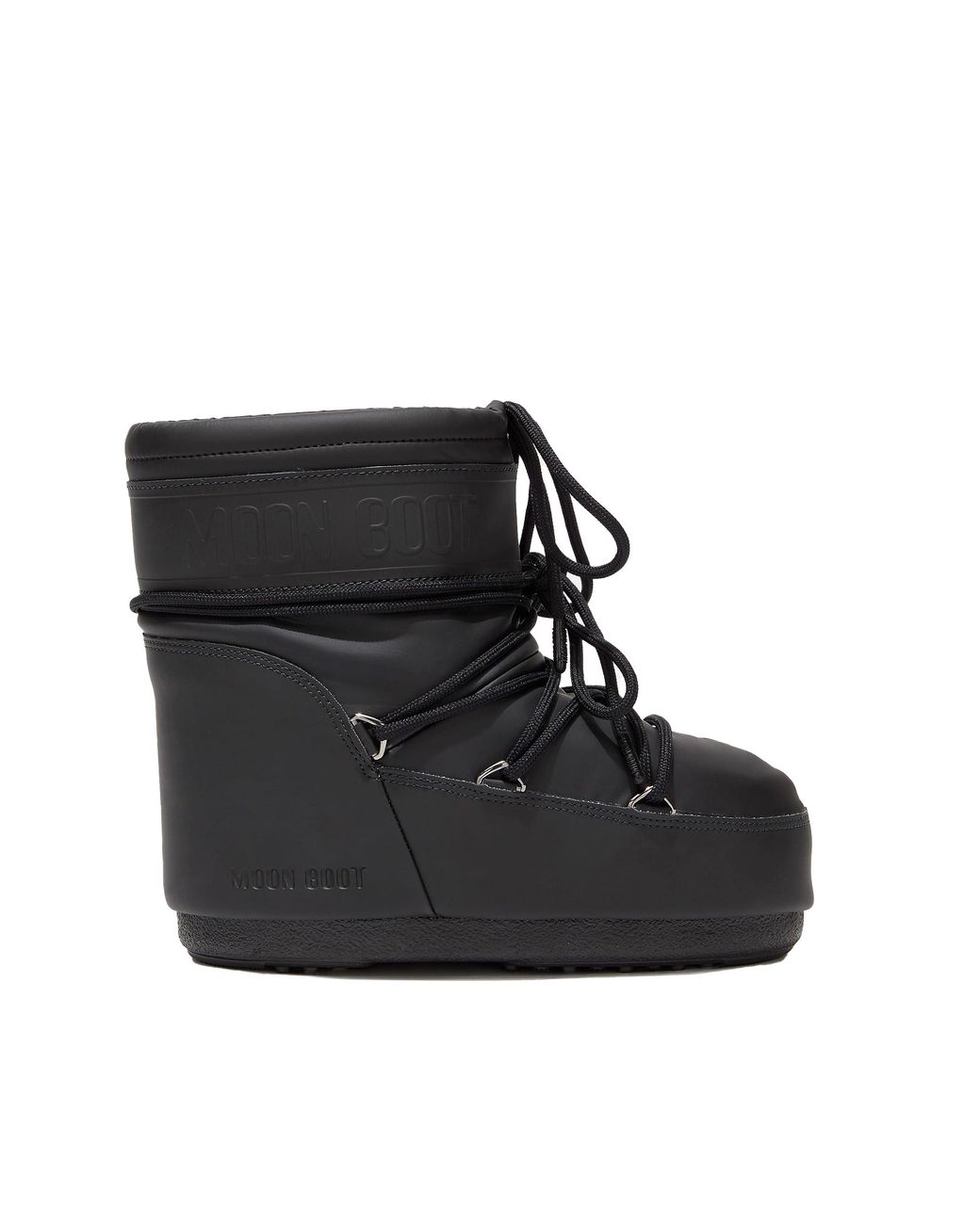 Moon Boot Black Stivali Icon Low Rubber for men