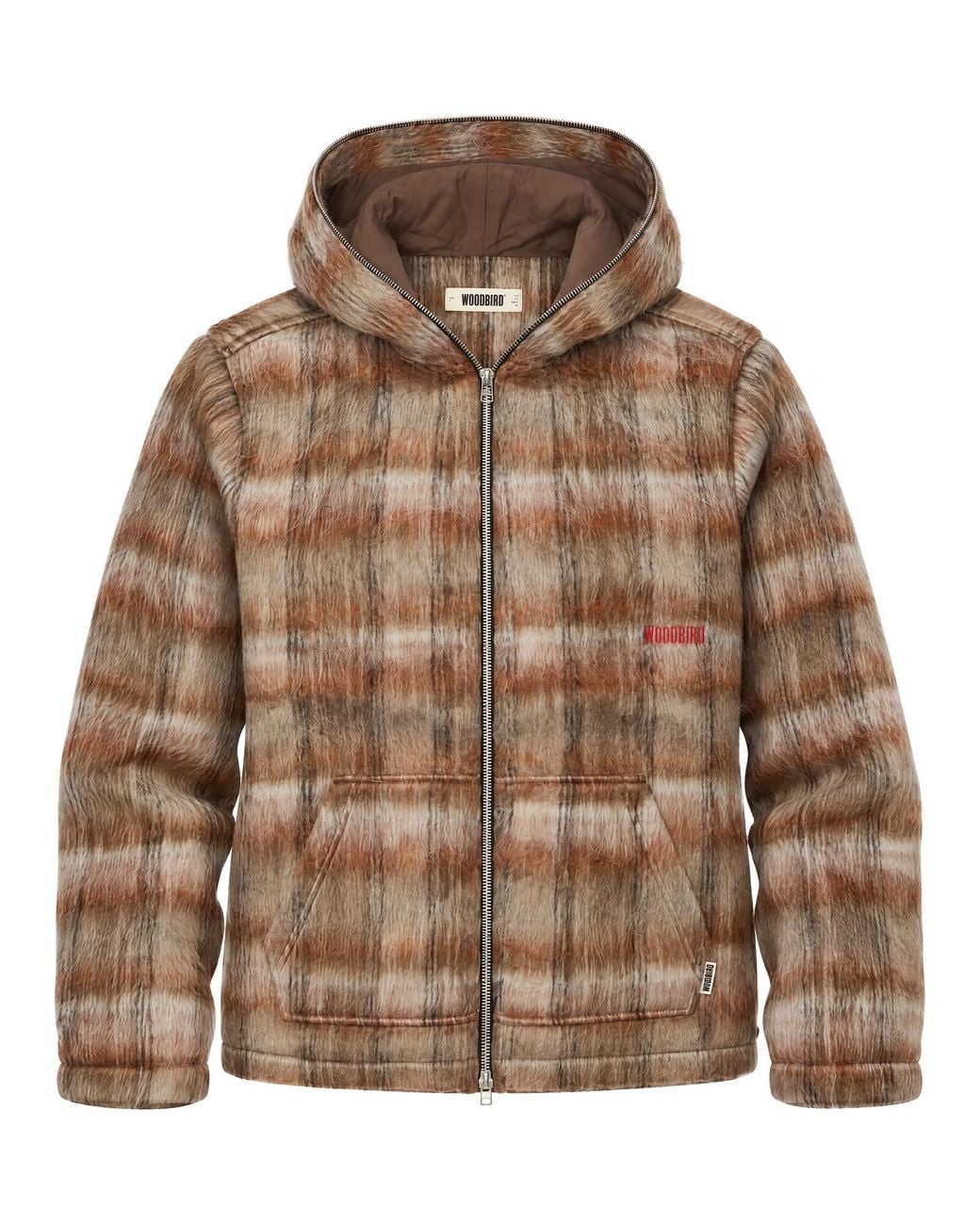 Woodbird Brown Giubbino Wbsheng Zip Hoodie Burnt Sand for men