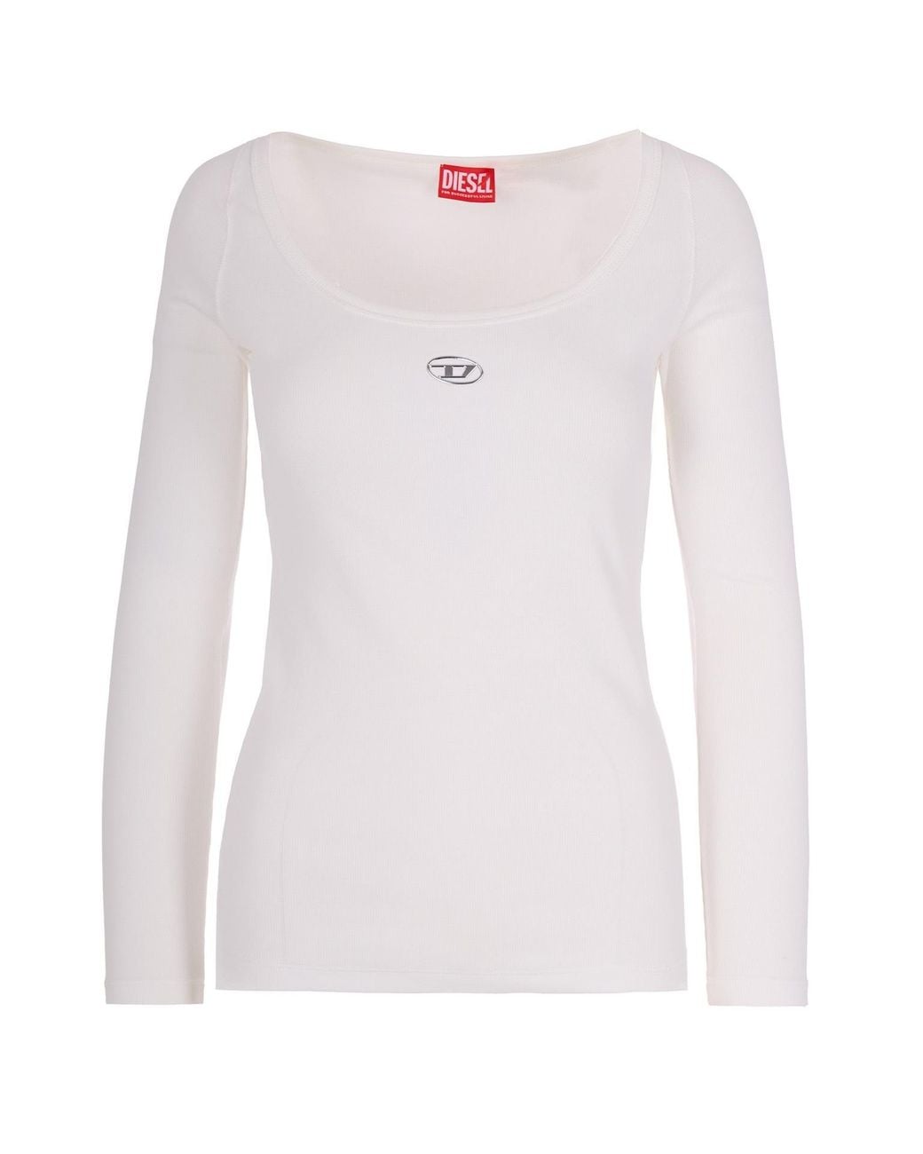 DIESEL White Long-Sleeve T-Shirt T-Bal-Od
