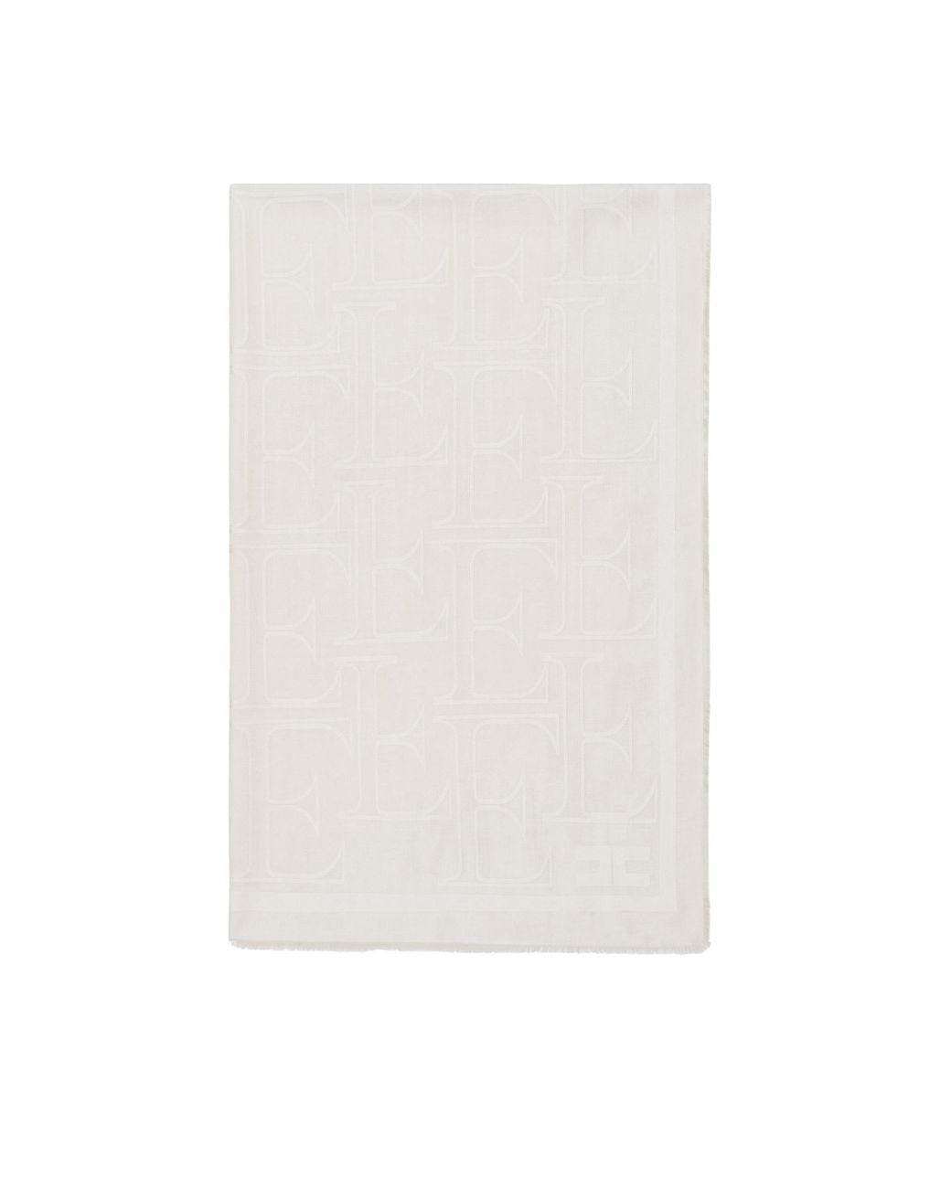 Elisabetta Franchi White Foulard Logo Burro