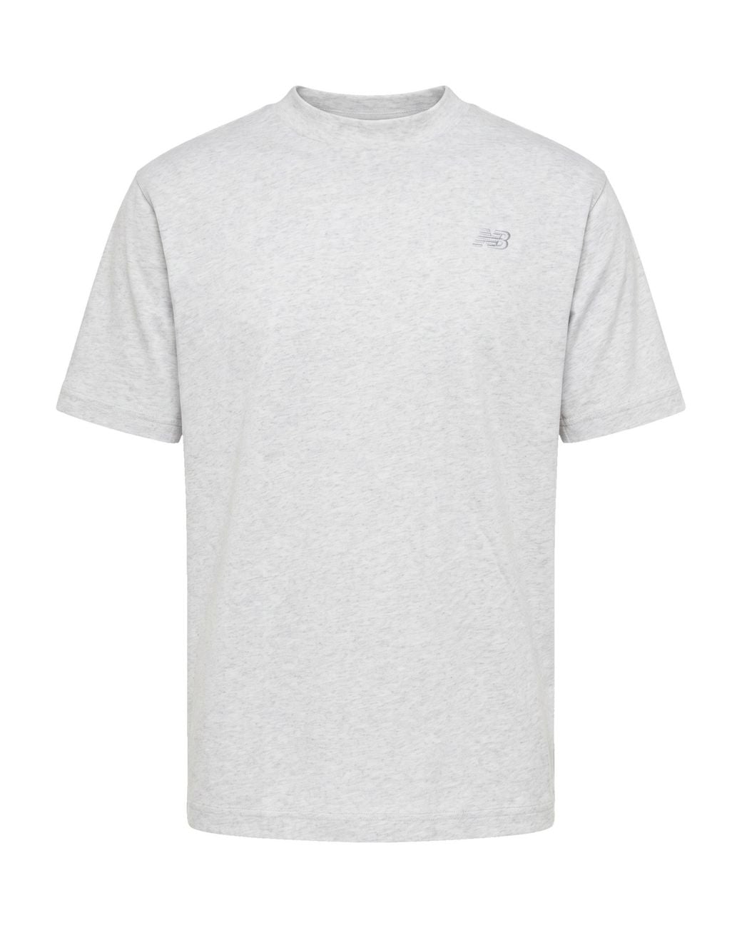 New Balance White T-Shirt Athletics Cotton Ash Heather for men