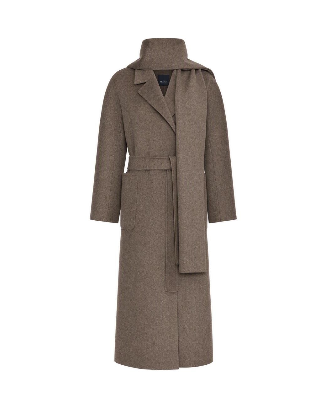 Max Mara Brown Cappotto Peonie Grigio Medio