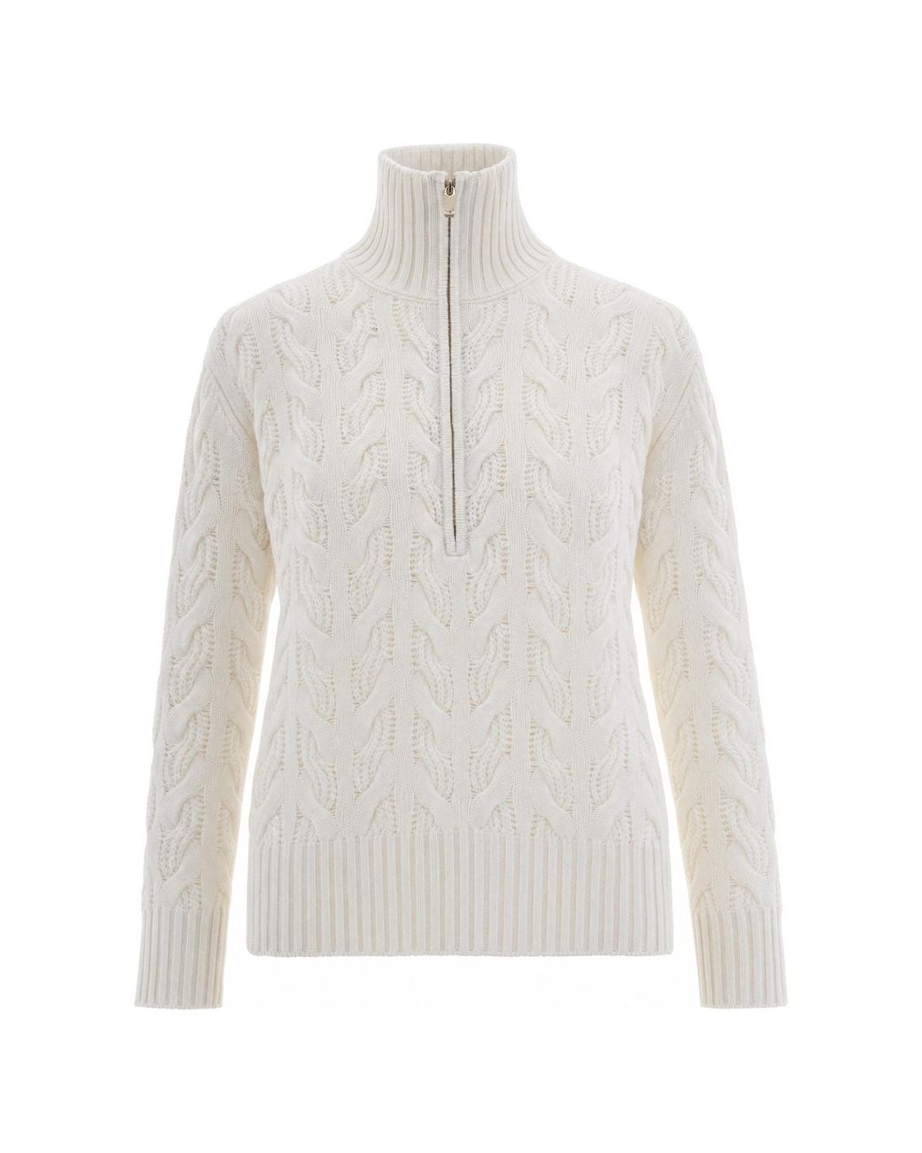 Max Mara White Maglia Colle Bianco