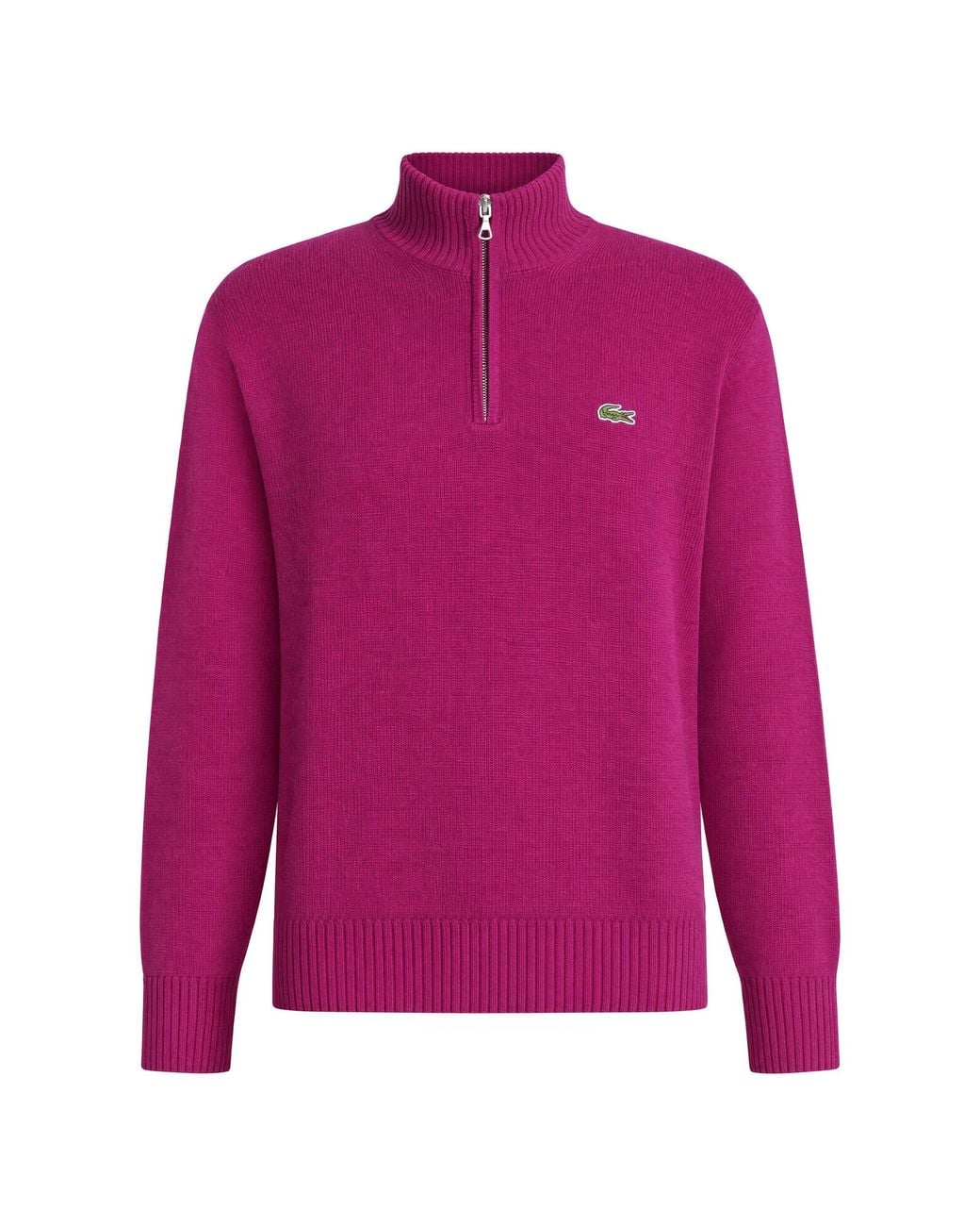 Lacoste Pink Maglione Half Zip Cardinal Chine for men