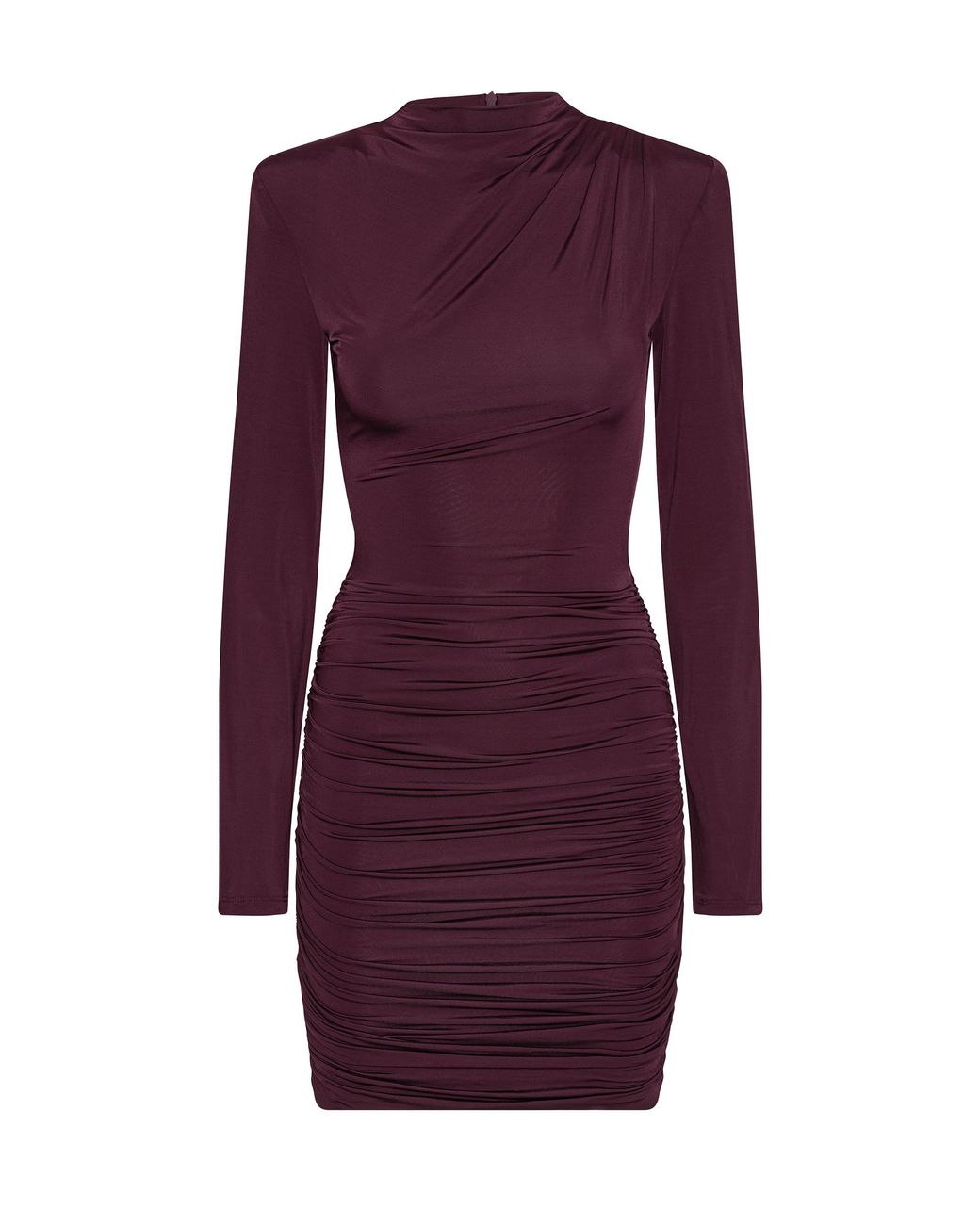 ROTATE BIRGER CHRISTENSEN Purple Winetasting Drapey Viscose Mini Dress