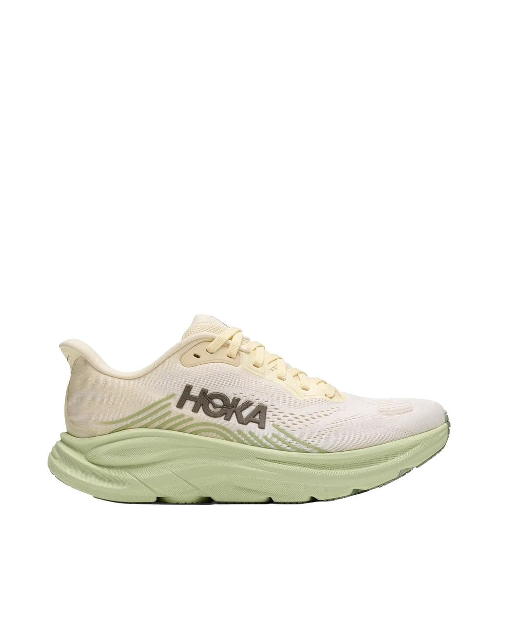 Hoka One One White Sneakers Clifton 11 Alabaster Morning Dew
