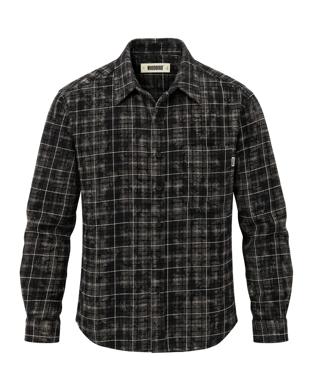 Woodbird Black Camicia Wbjong Wash Check for men