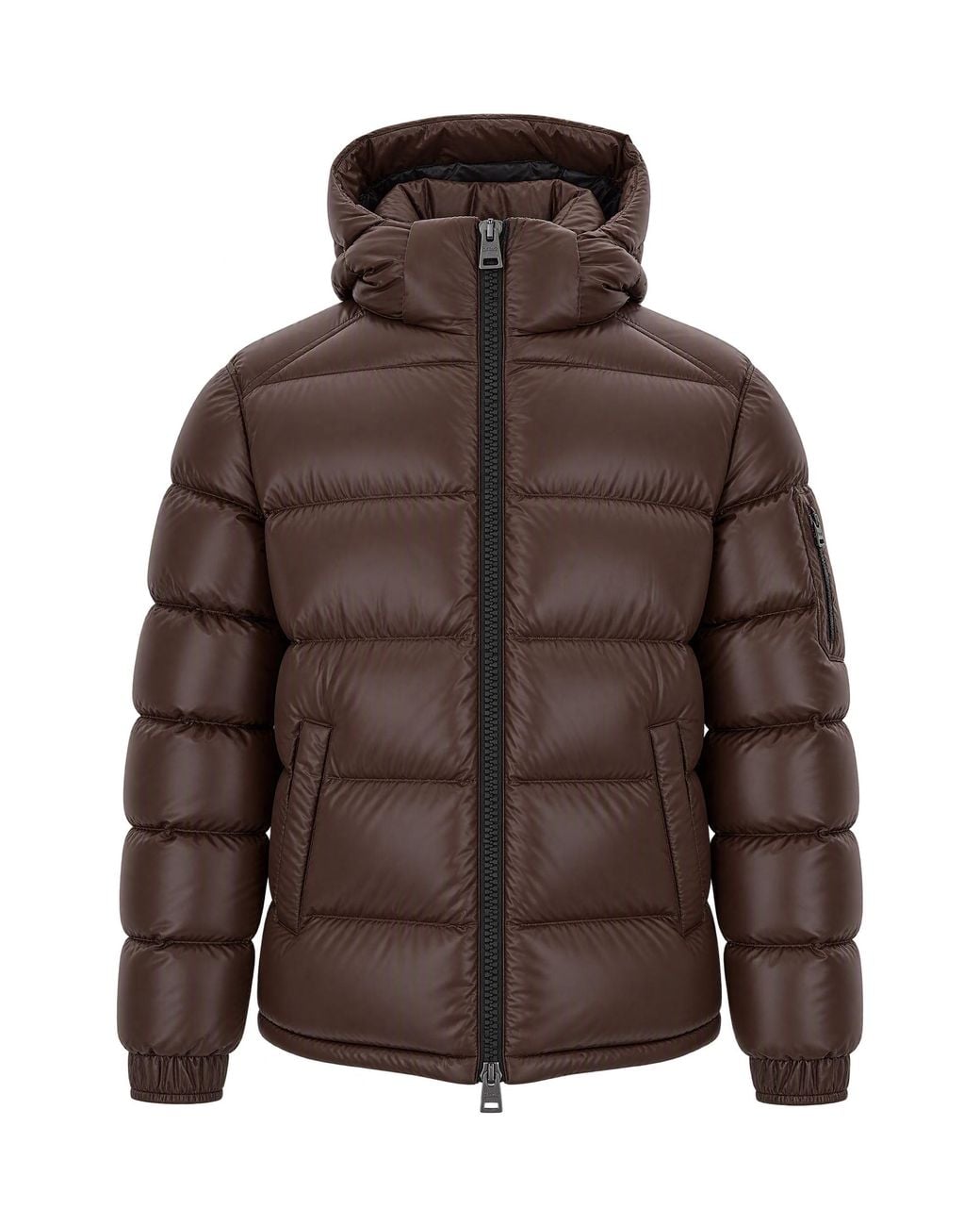 Herno Brown Piumino Lucido Testa Di Moro for men