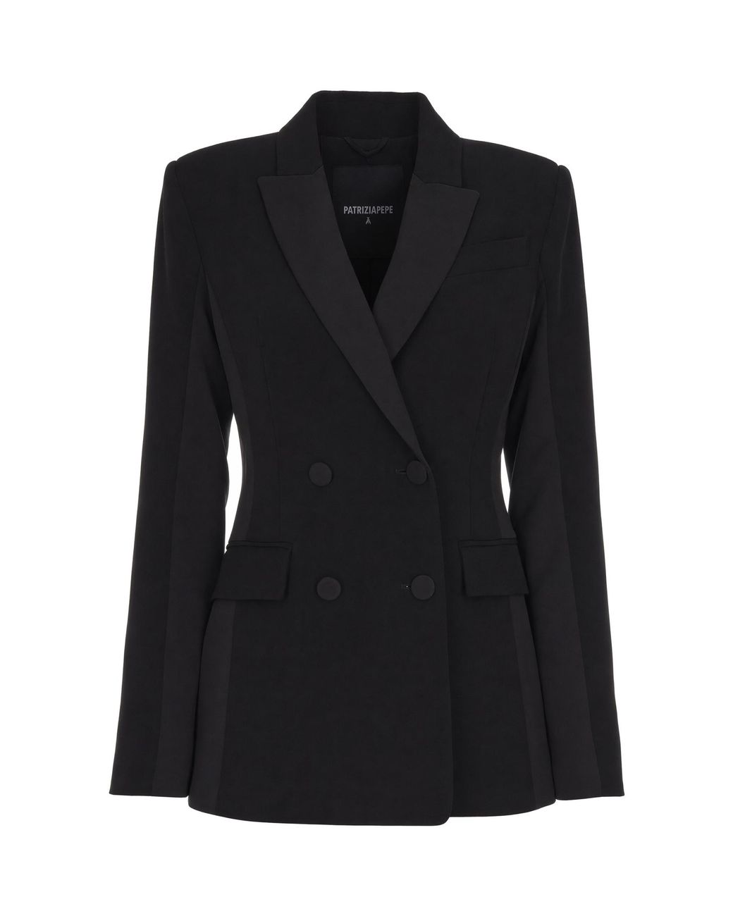 Patrizia Pepe Black Smoking Tuxedo Blazer