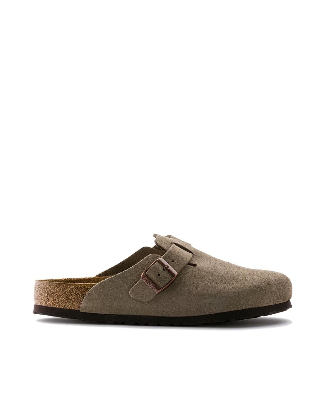 Birkenstock Brown Sabot Boston Taupe Suede Leather for men