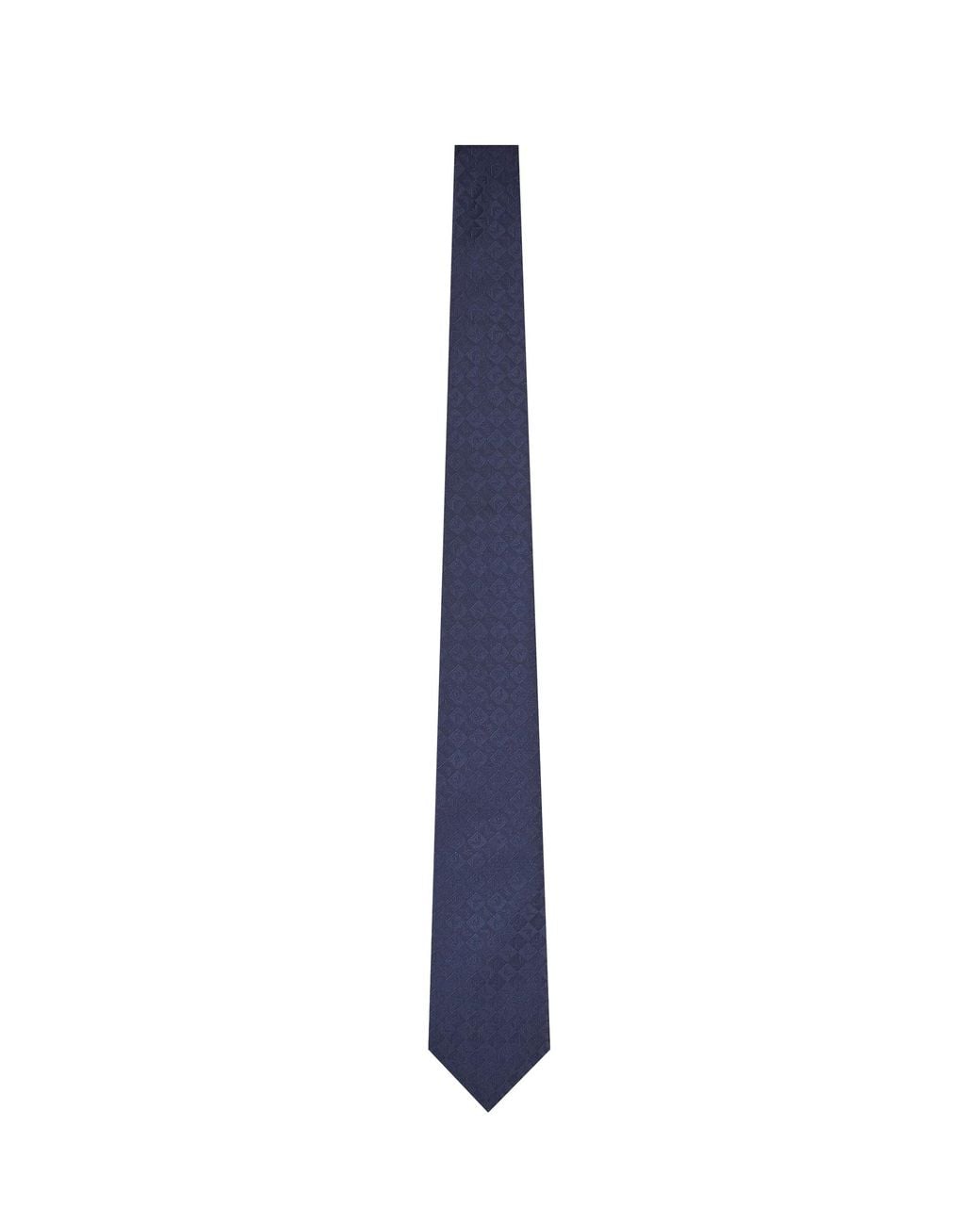 Emporio Armani Blue Cravatta Jacquard Eagle E Check for men