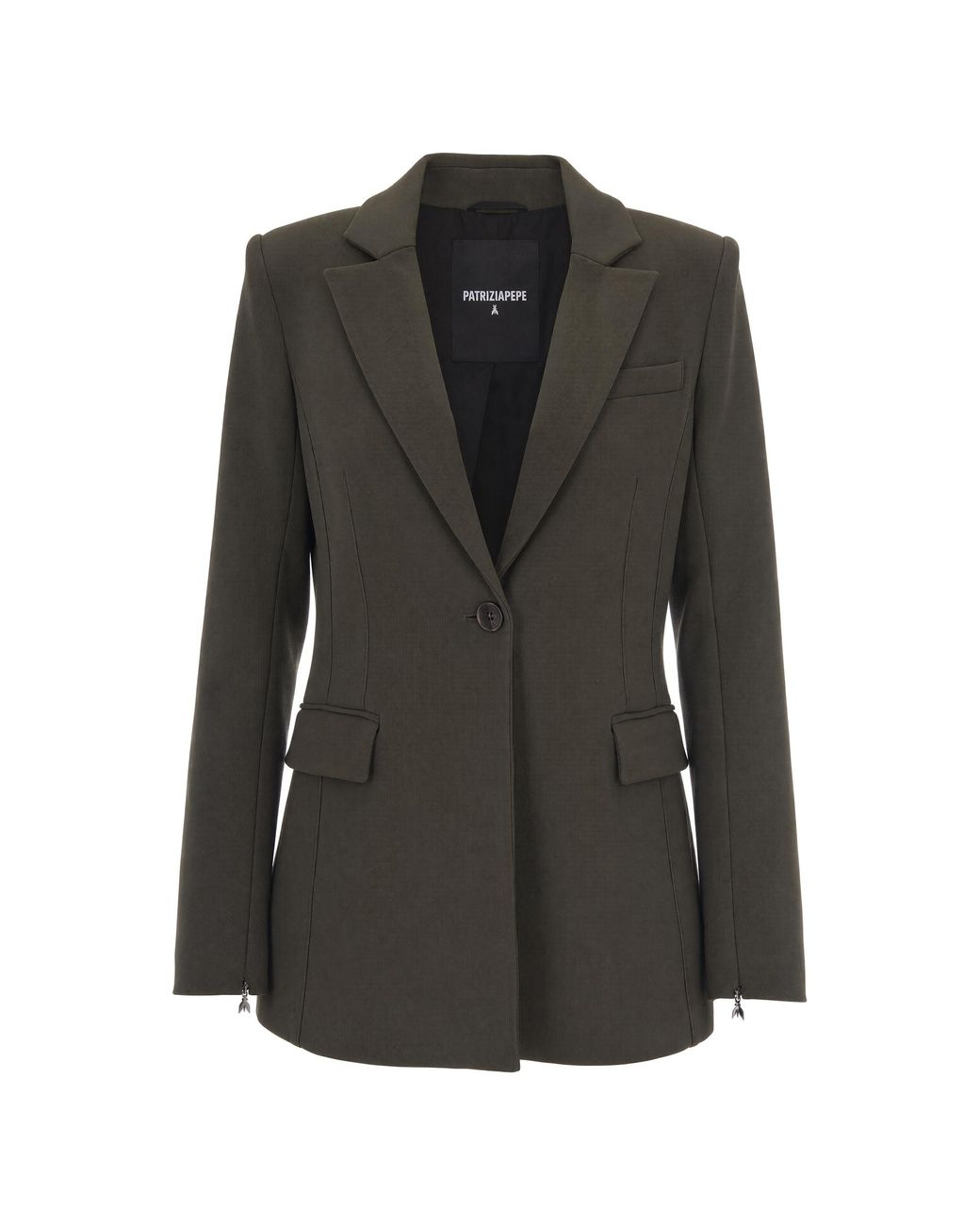 Patrizia Pepe Black Tailored Single-Button Blazer Jacket