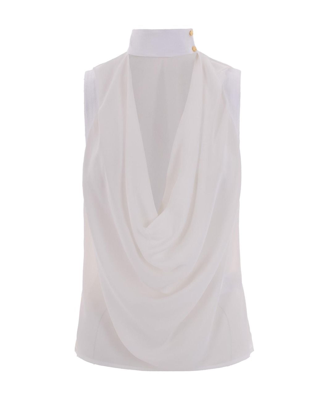 Elisabetta Franchi White Ivory Viscose Top