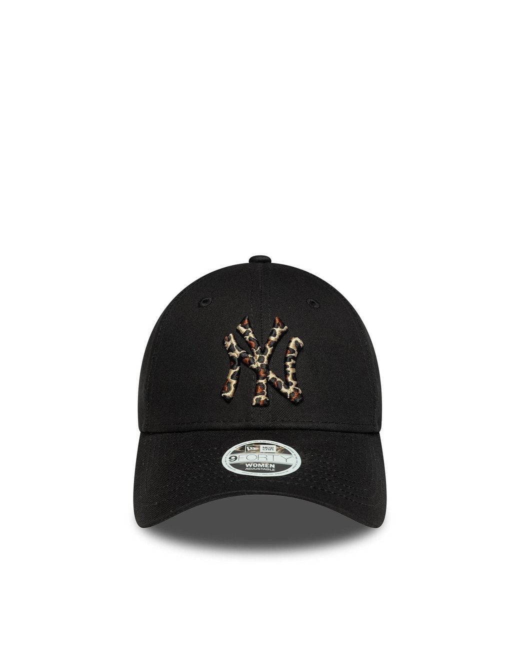 KTZ Black Baseball Cap 9Forty Leopard Infill