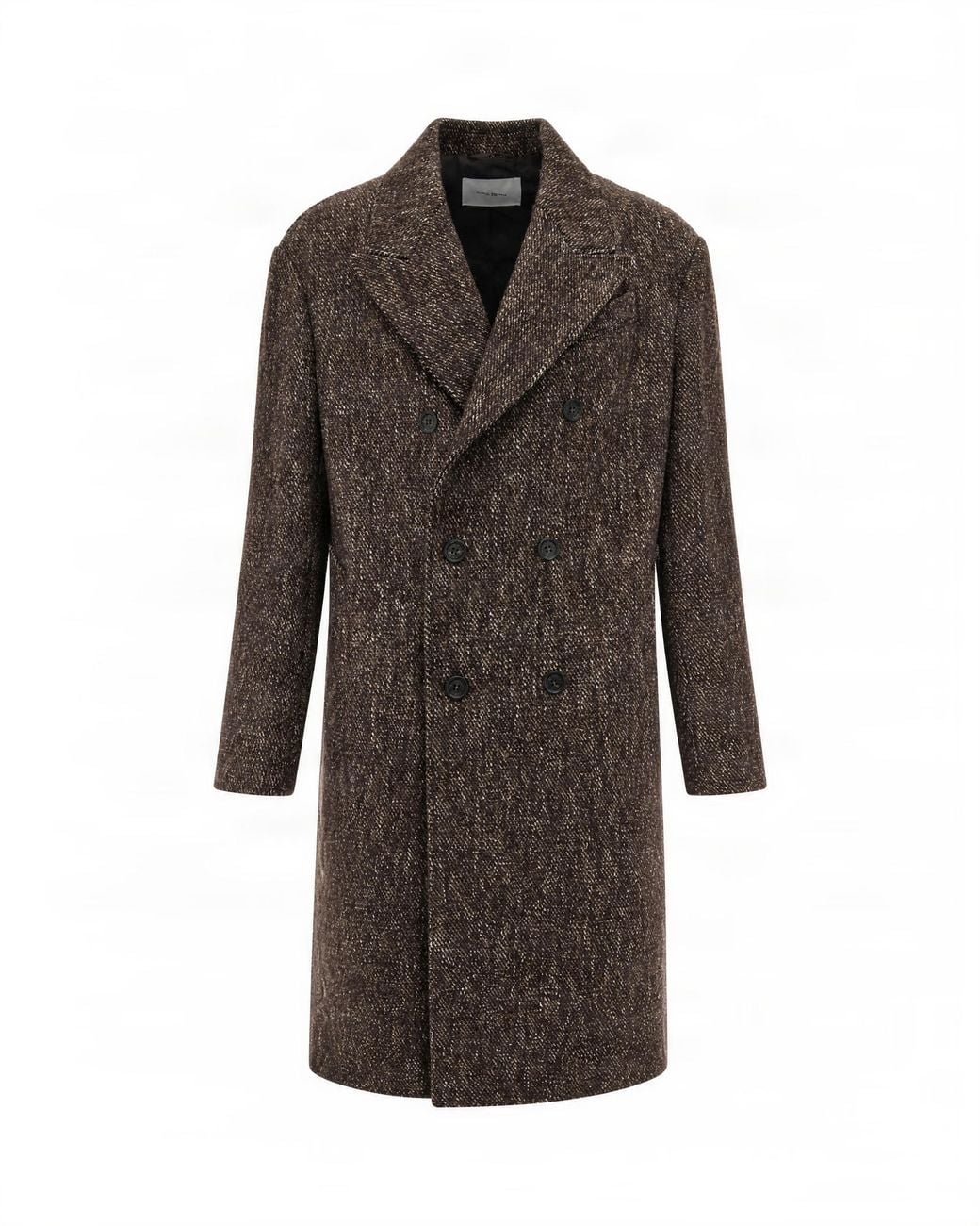 Paolo Pecora Brown Cappotto Spigato Cammello for men