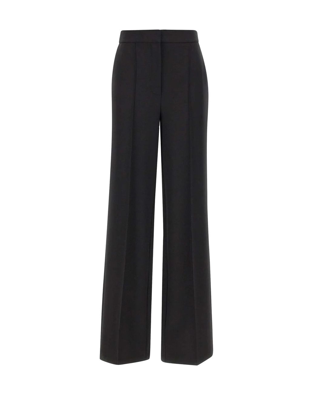 Elisabetta Franchi Black Pantalone Crêpe Leggero Nero