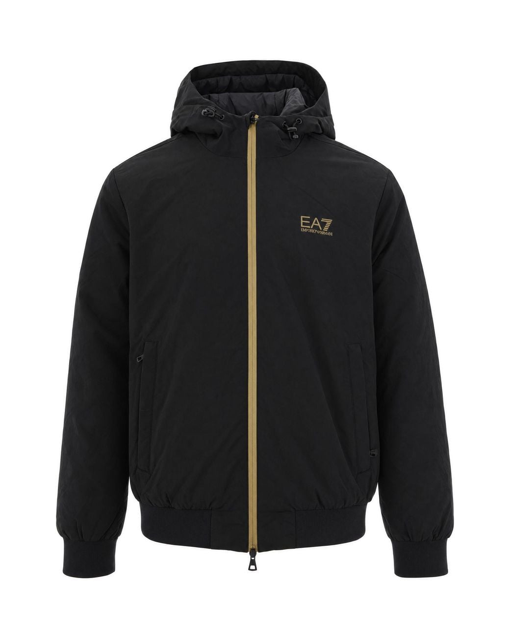 EA7 Black Bomber Tecnico Zip Core Identity for men