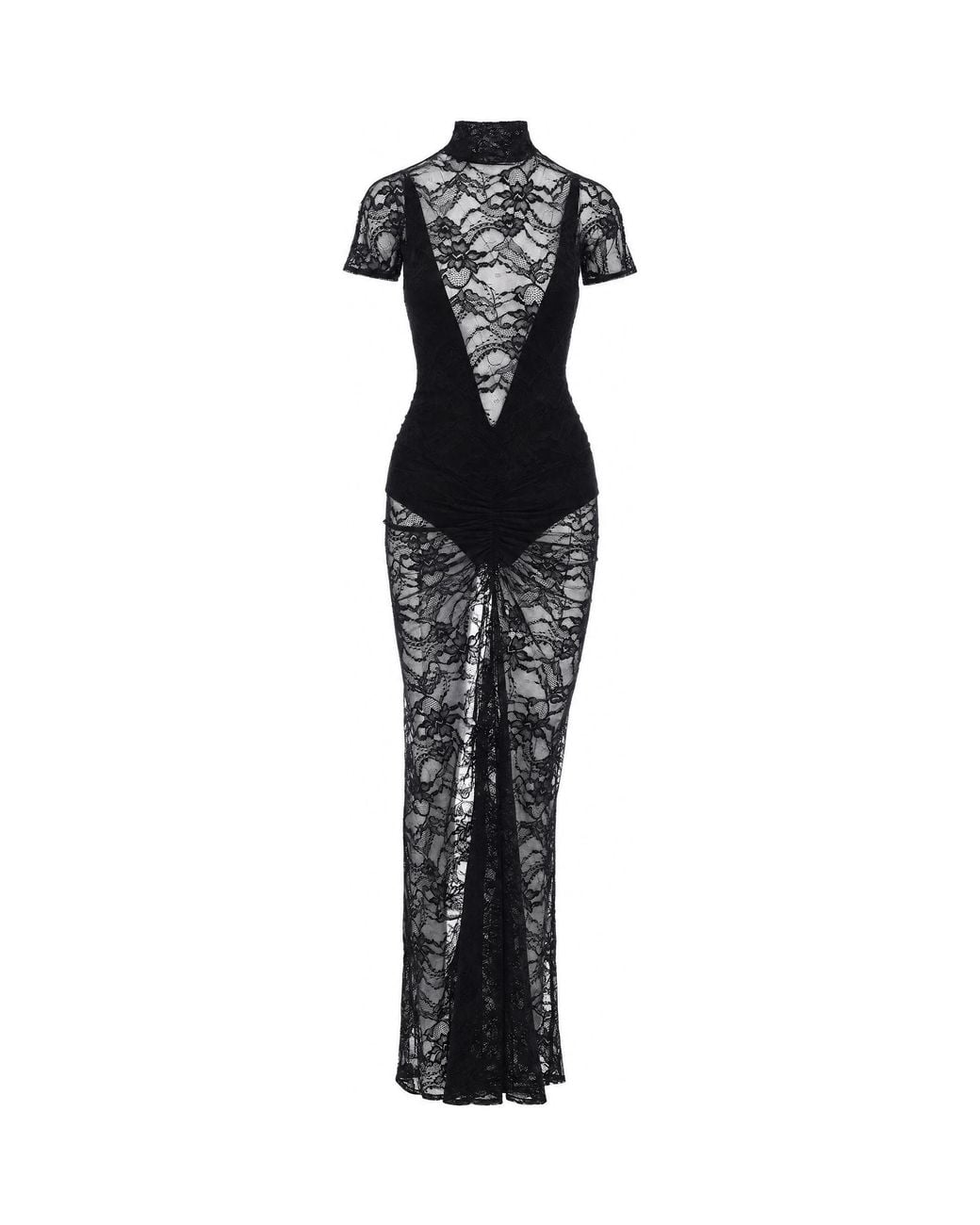 ANDAMANE Black Maxi Abito Palma