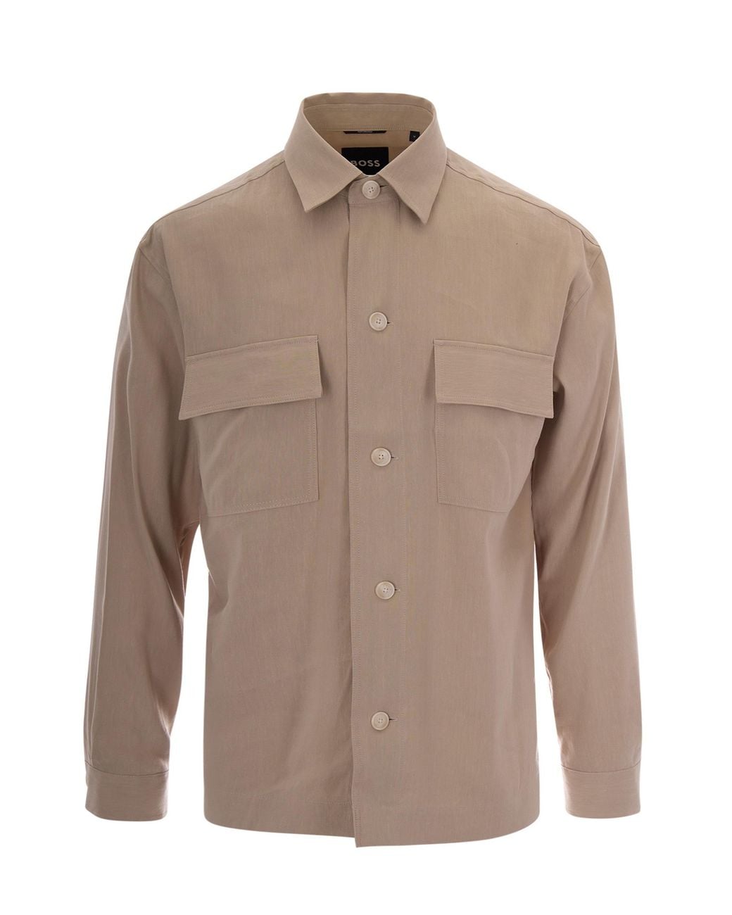 Boss Brown Camicia Sahariana Open for men