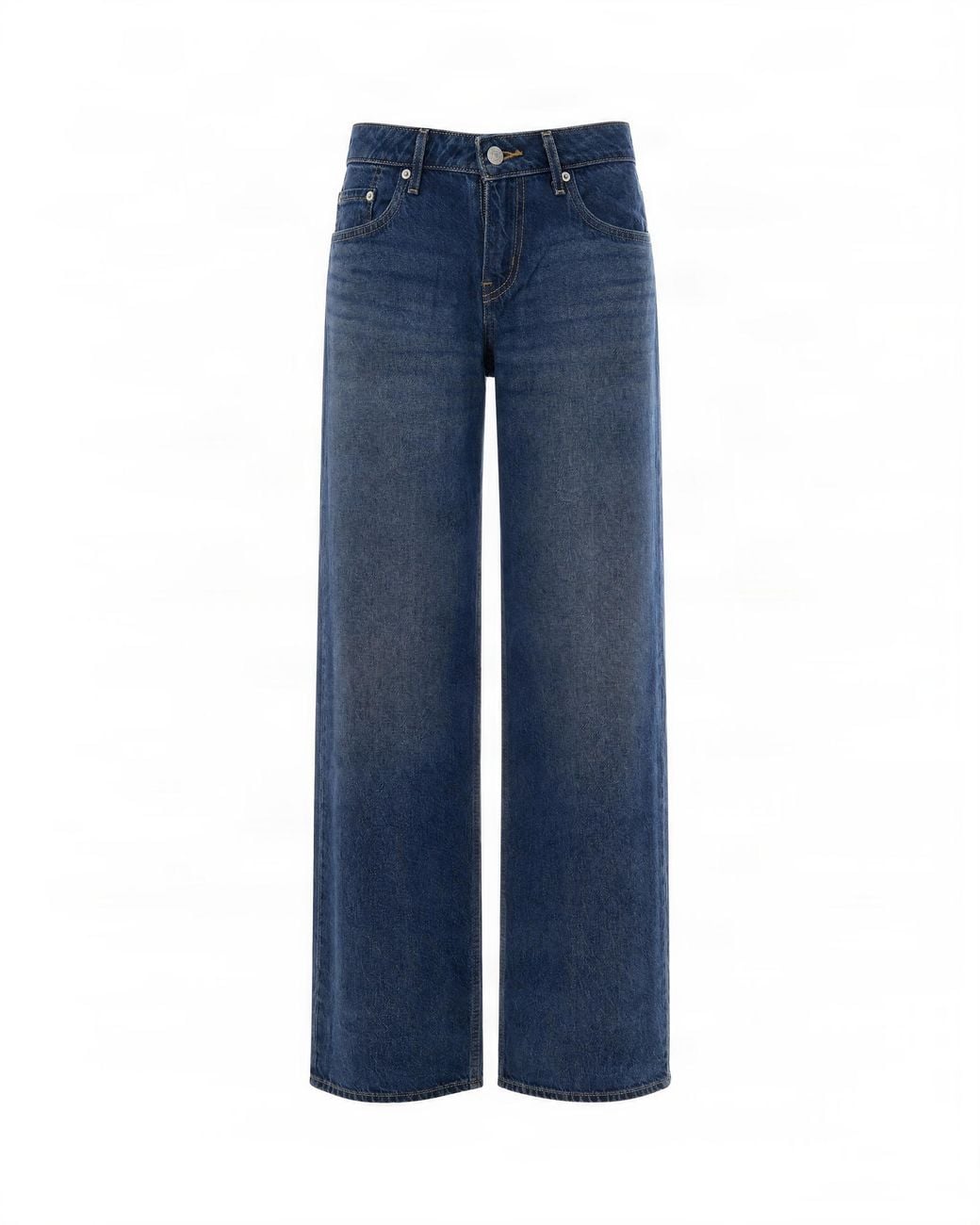 Levi's Blue High-Rise Wide-Leg Jeans