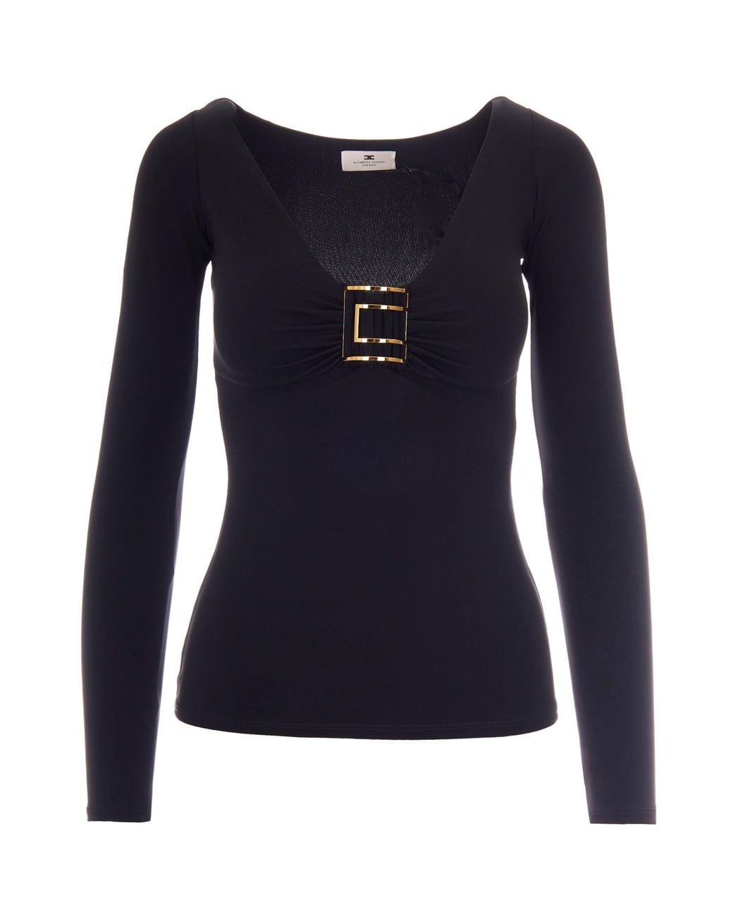 Elisabetta Franchi Blue V Neck Sweater
