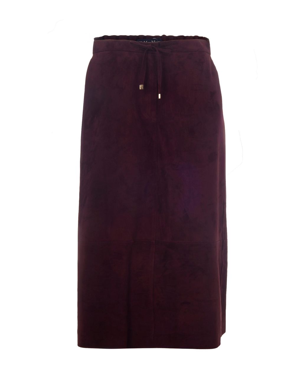 Max Mara Purple Lambskin Leather Skirt