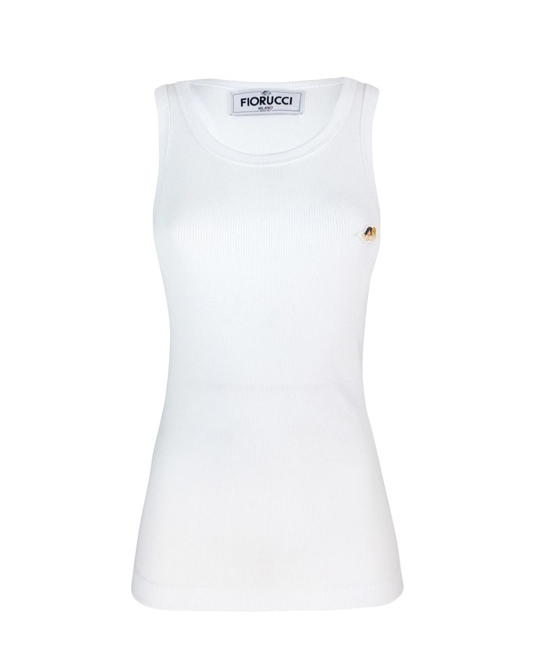 Fiorucci White Canotta Angels Patch