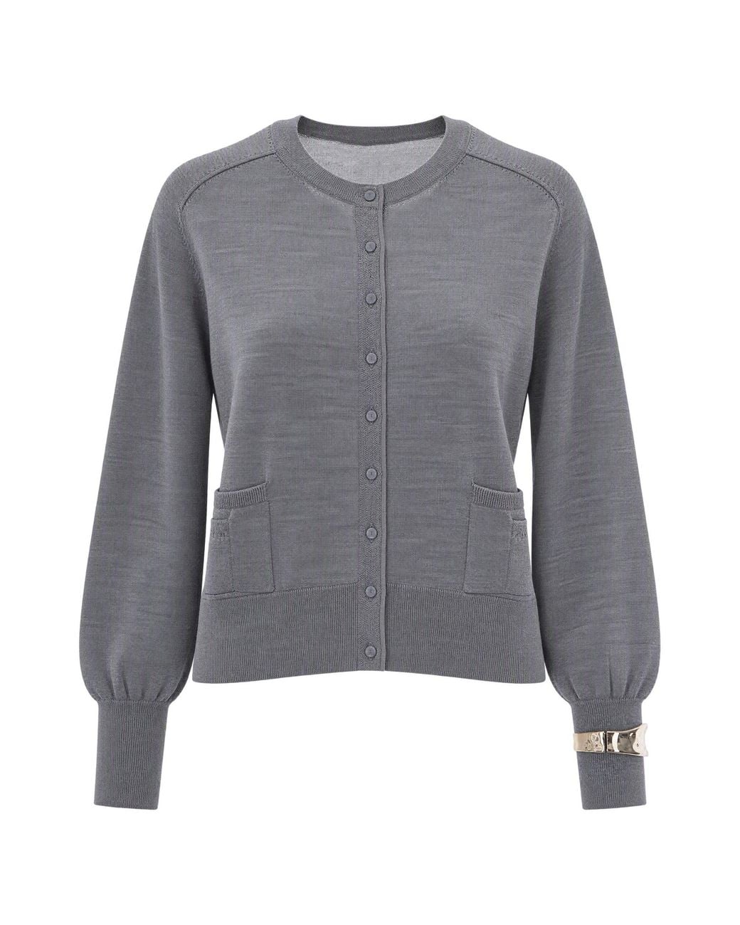 Liu Jo Gray Cardigan Girocollo Grigio Melange