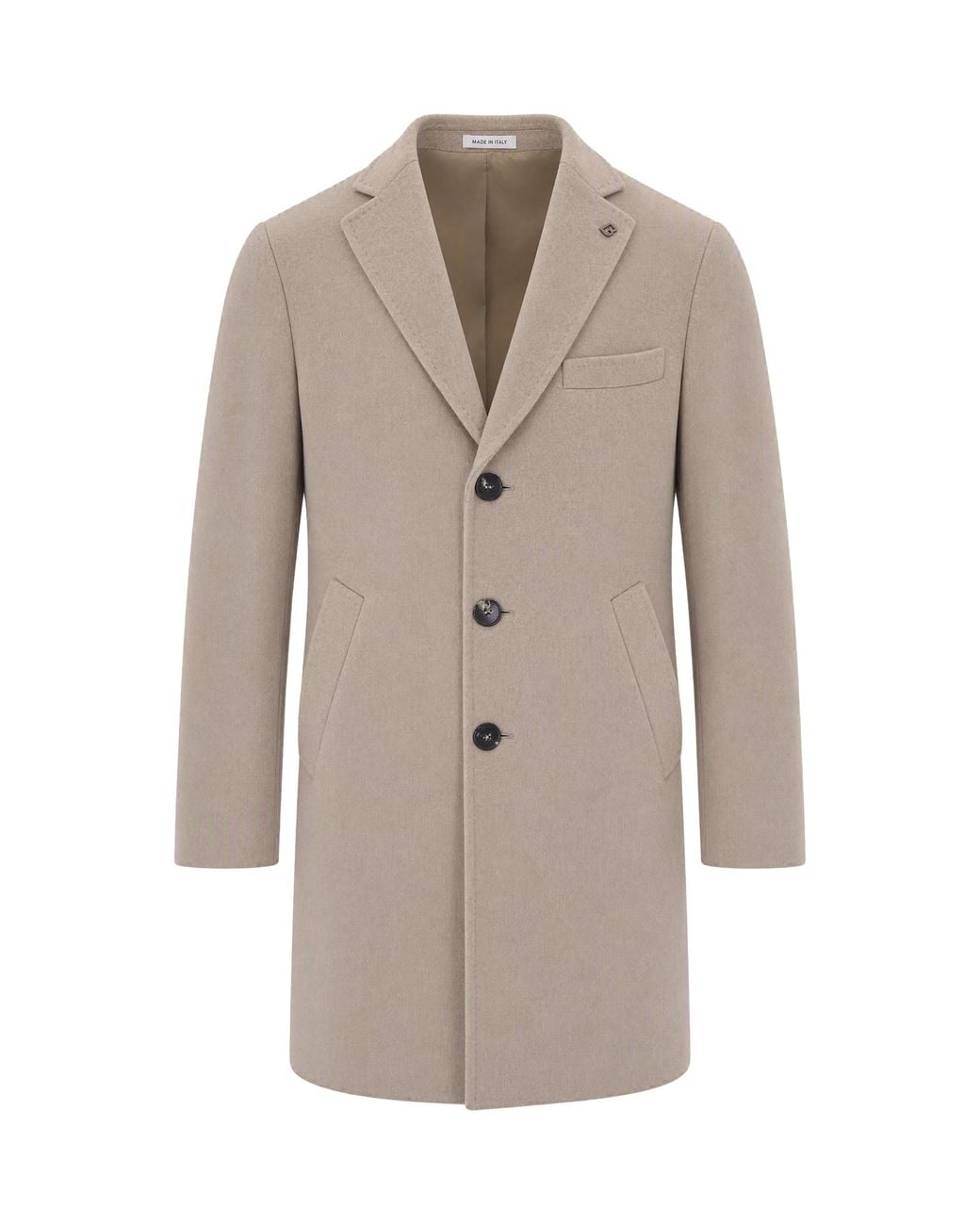 BRERAS Milano Gray Cappotto Tre Bottoni for men