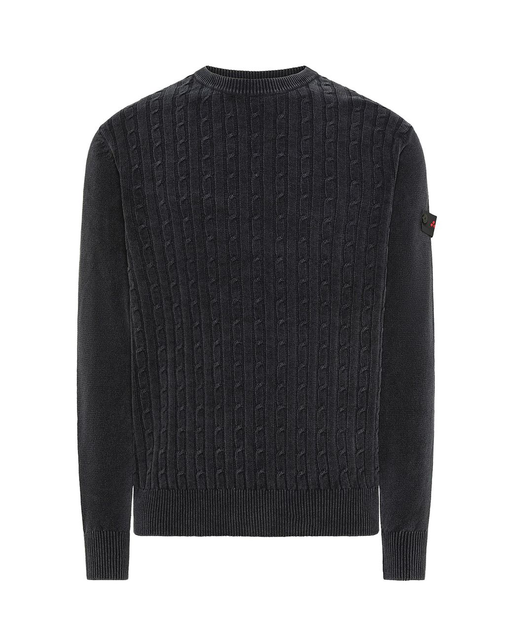Peuterey Blue Cable-Knit Crewneck Sweater for men